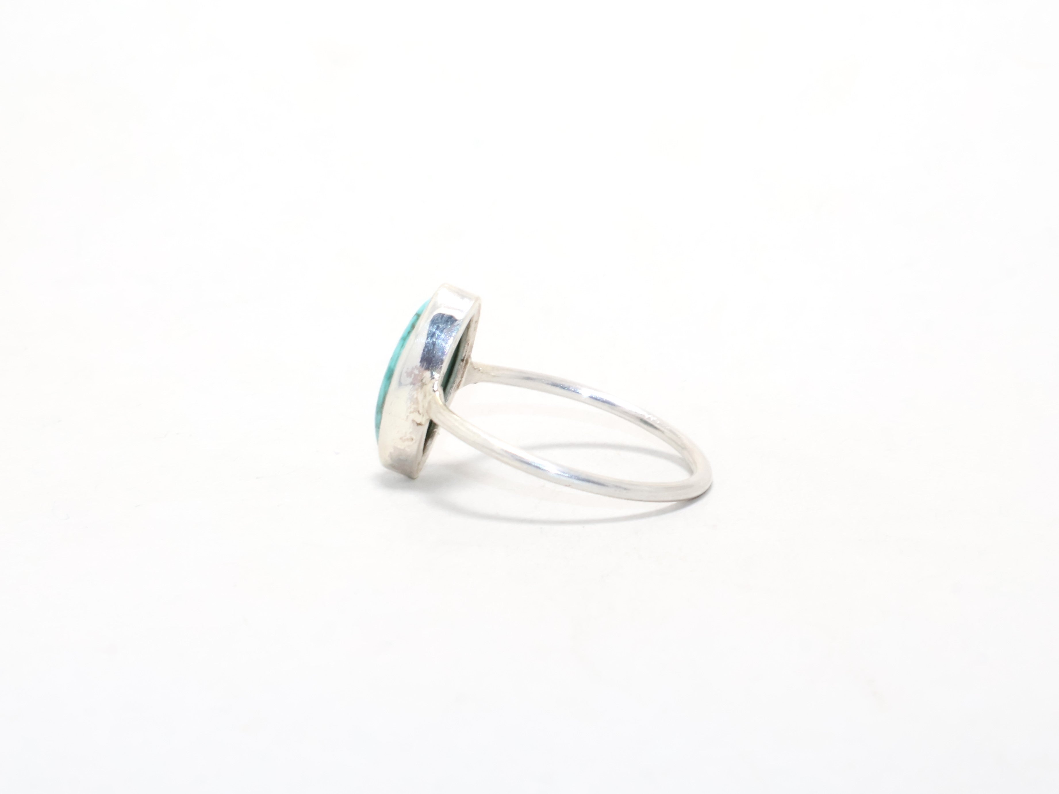 Blauer Türkis Ring Boho Ring Handgefertigter Ring 925 Sterling Silber Ring Designer Ring Geburtssteinring