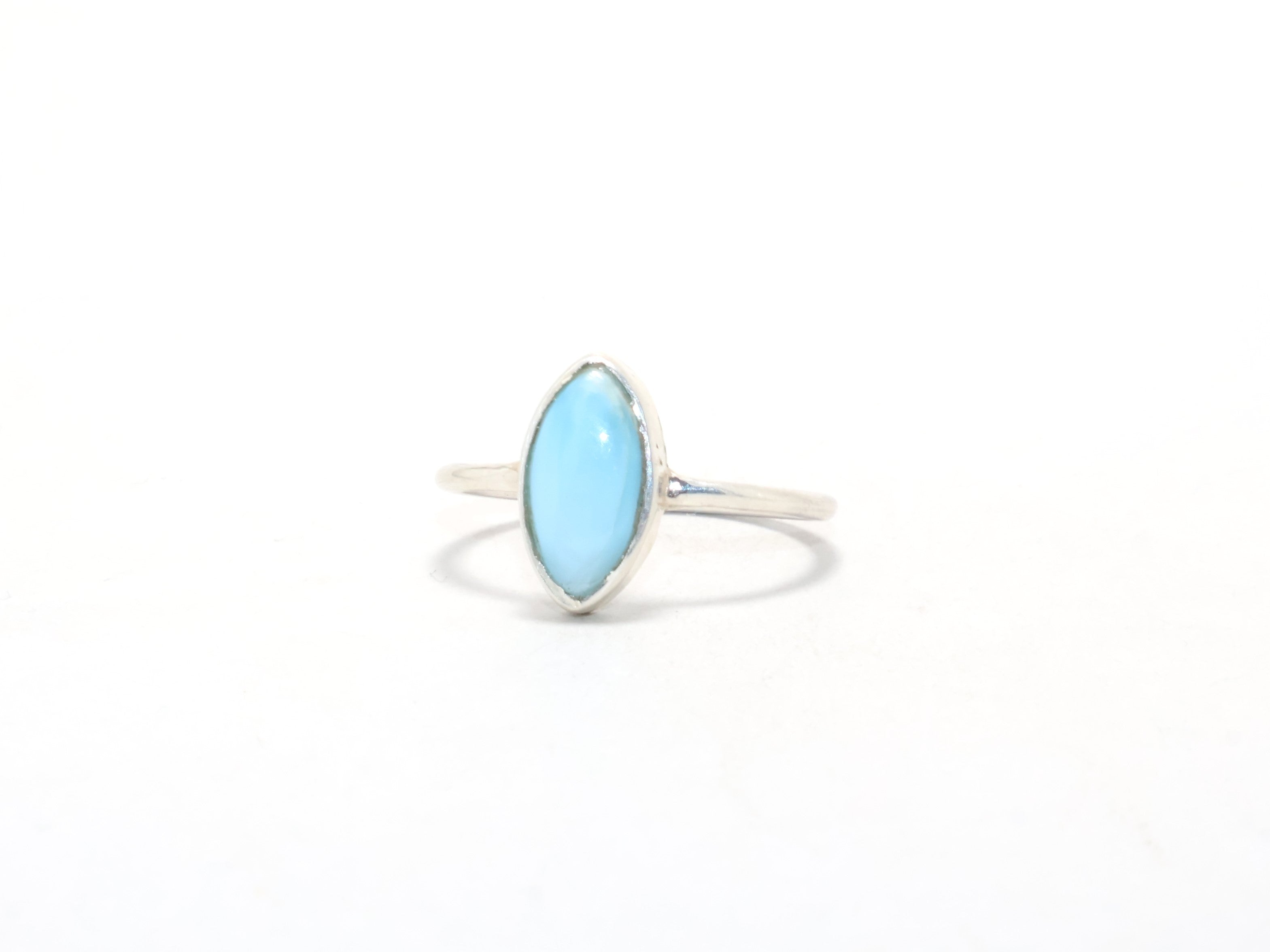 Echter Larimar-Ring Verlobungsring Geschenk für Sie Böhmischer Ring Alltagsring Geschenkartikel Damenring