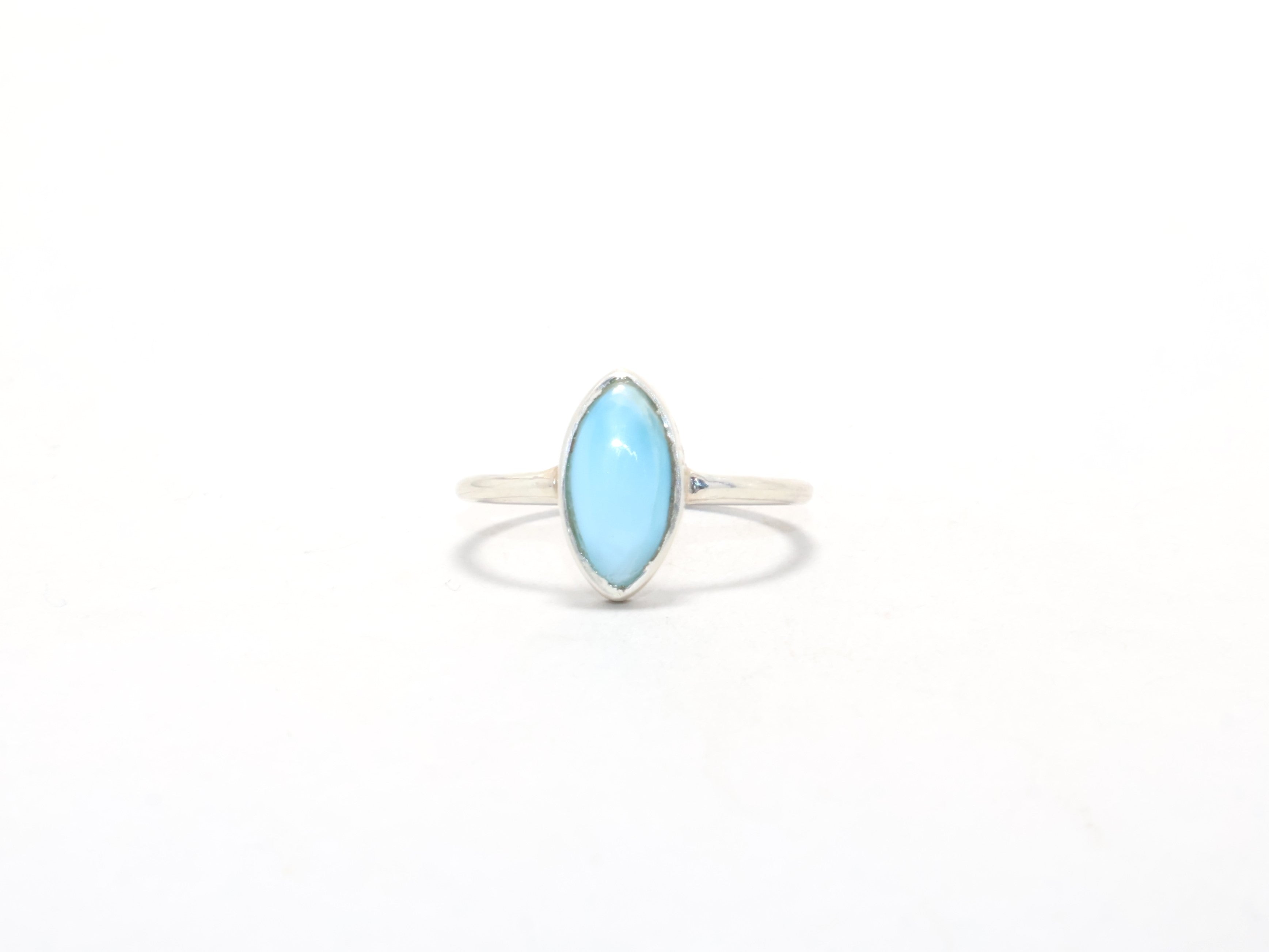 Echter Larimar-Ring Verlobungsring Geschenk für Sie Böhmischer Ring Alltagsring Geschenkartikel Damenring