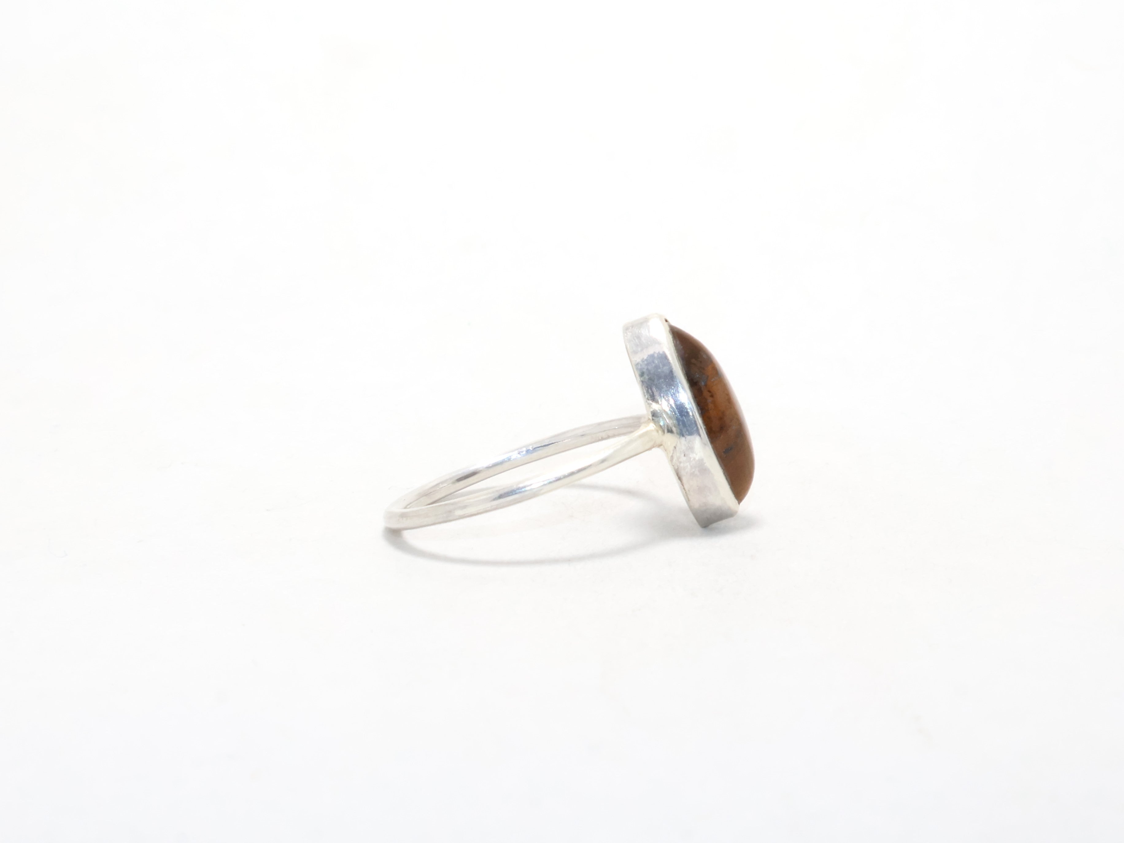 Echter Tigerauge-Ring Boho Minimalistischer Ring Handgemachter Ring 925 Sterling Silber Marquise Edelsteinring Geschenk für Sie