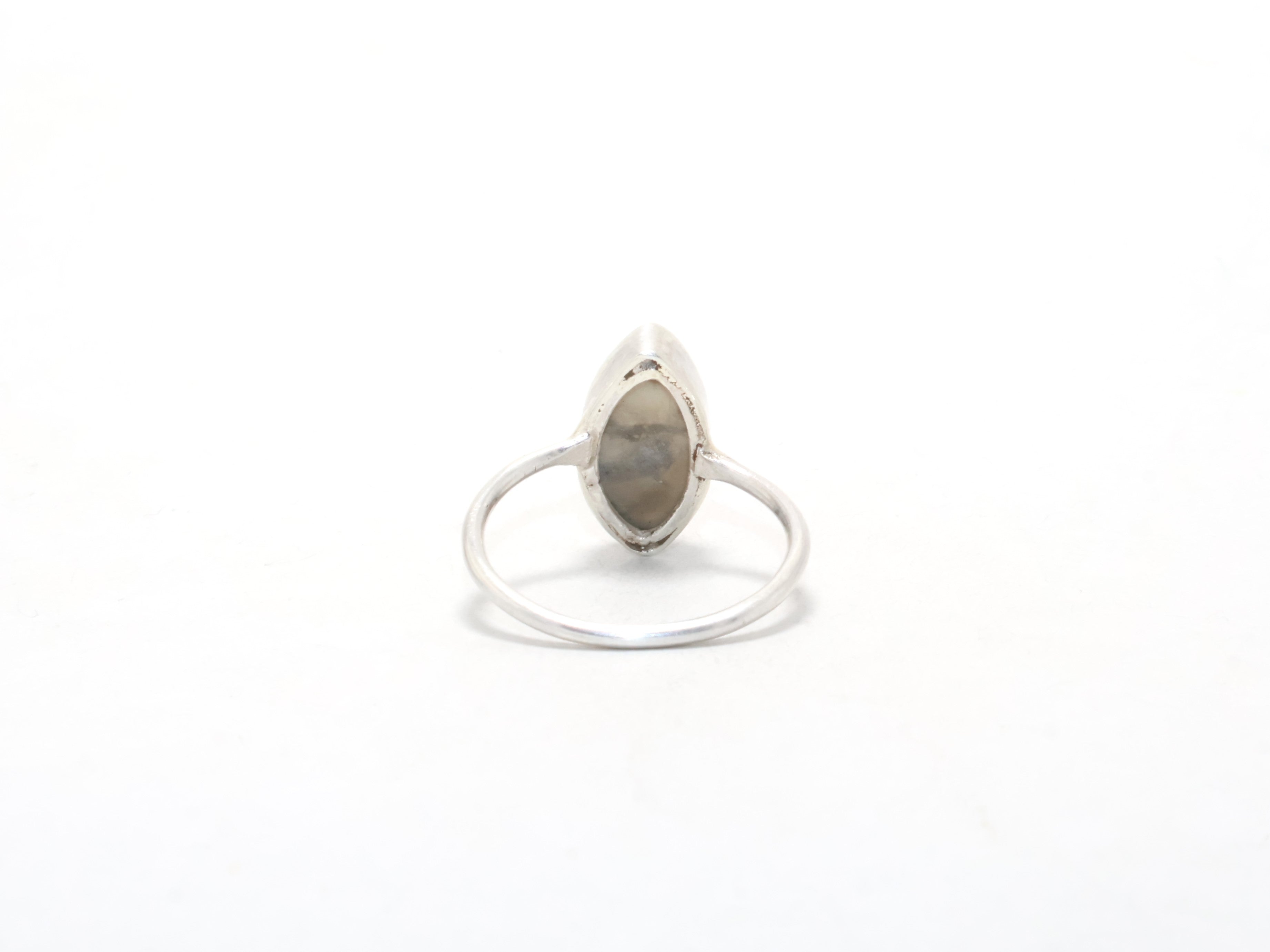 Weißer Howlith Ring 925 Sterling Silber Marquise Edelstein Ring Verlobungsring Zierlicher Silber Designer Ring Geschenk für Sie