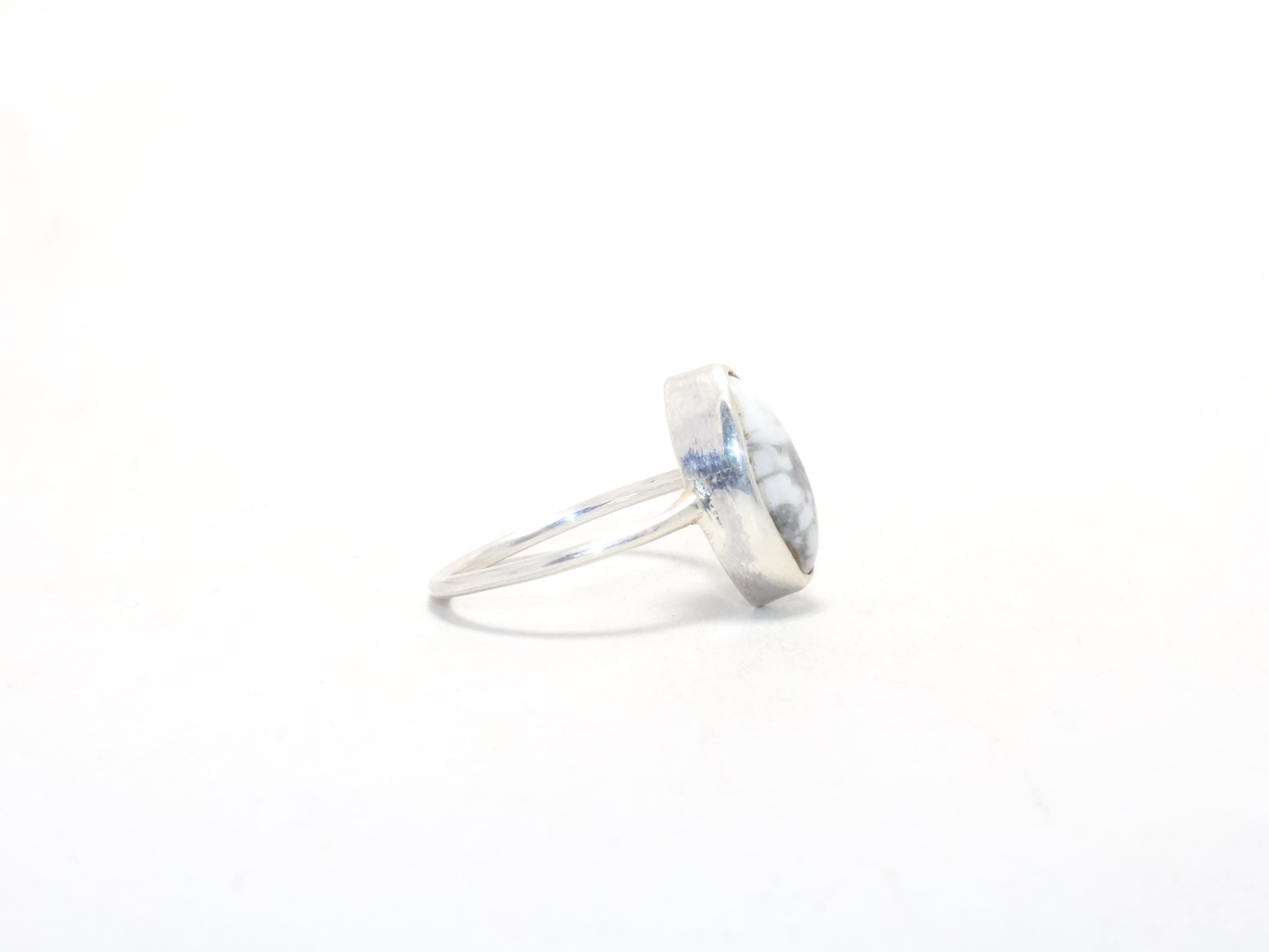 Weißer Howlith Ring 925 Sterling Silber Marquise Edelstein Ring Verlobungsring Zierlicher Silber Designer Ring Geschenk für Sie