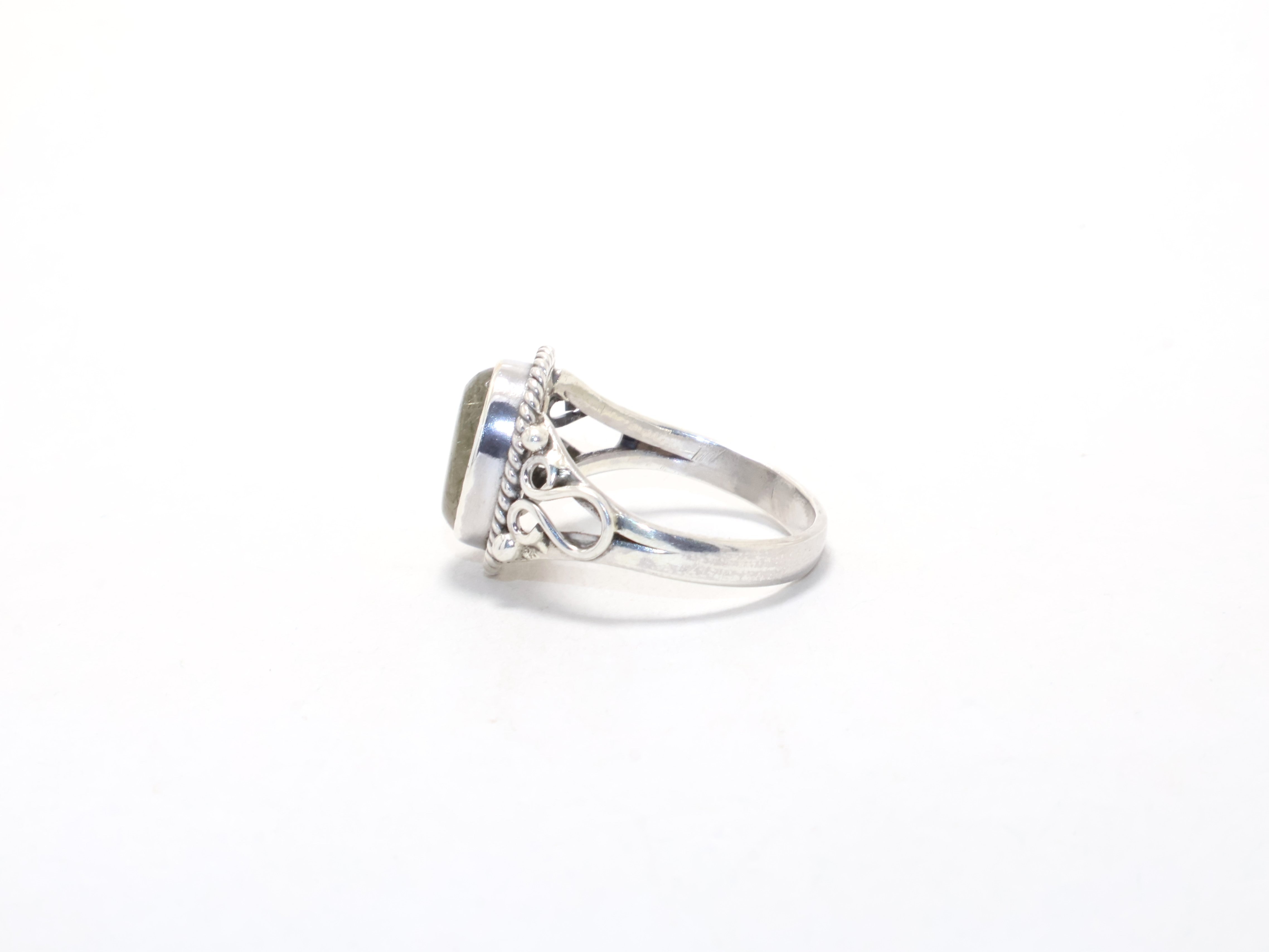 Black Rutile Stone Ring Handmade Ring Gemstone Ring Gift Item Bohemian Silver Jewelry Promise Ring Birthstone Ring Gift Idea