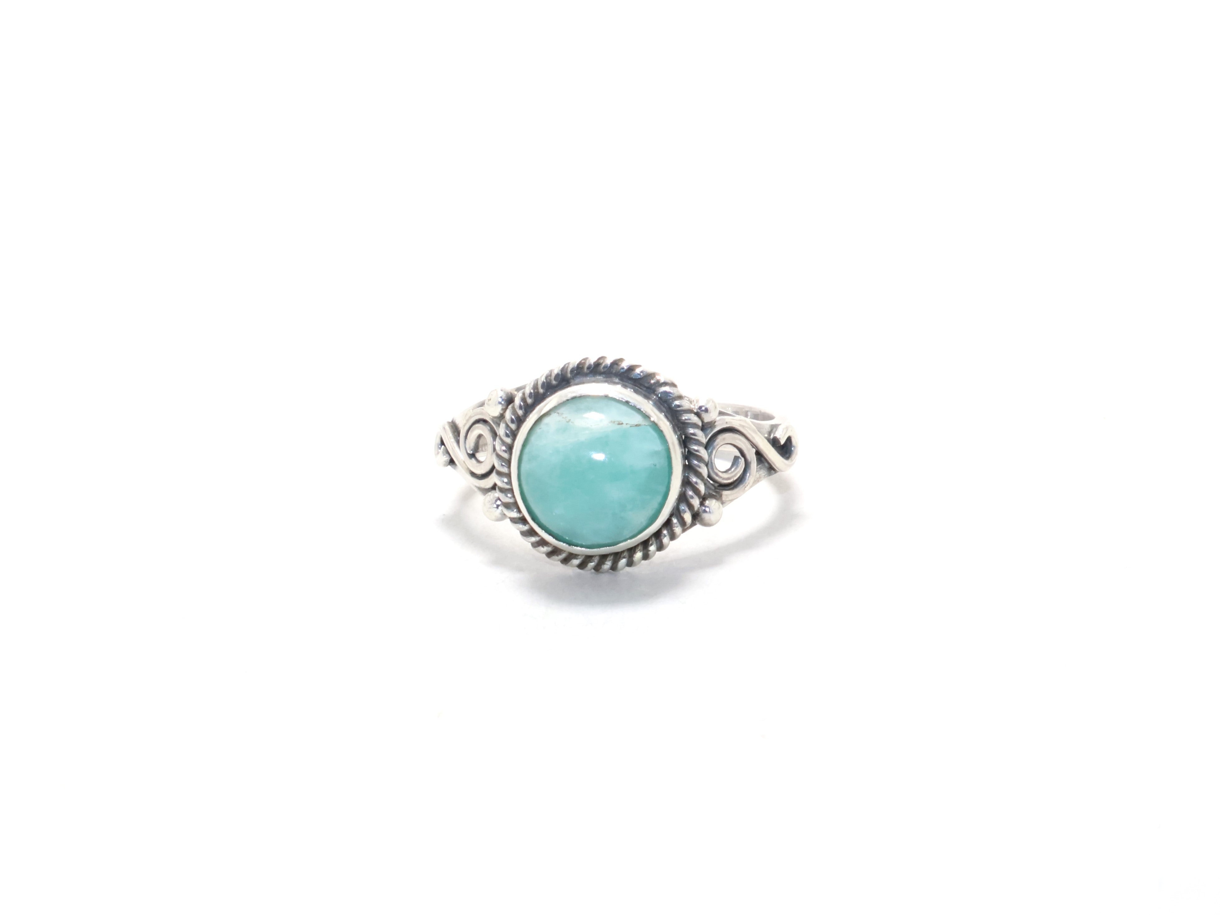 Echter Amazonit Ring Cocktail Ring Boho Zierlicher Ring Geschenkidee Edelstein Ring Wuchtiger Ring