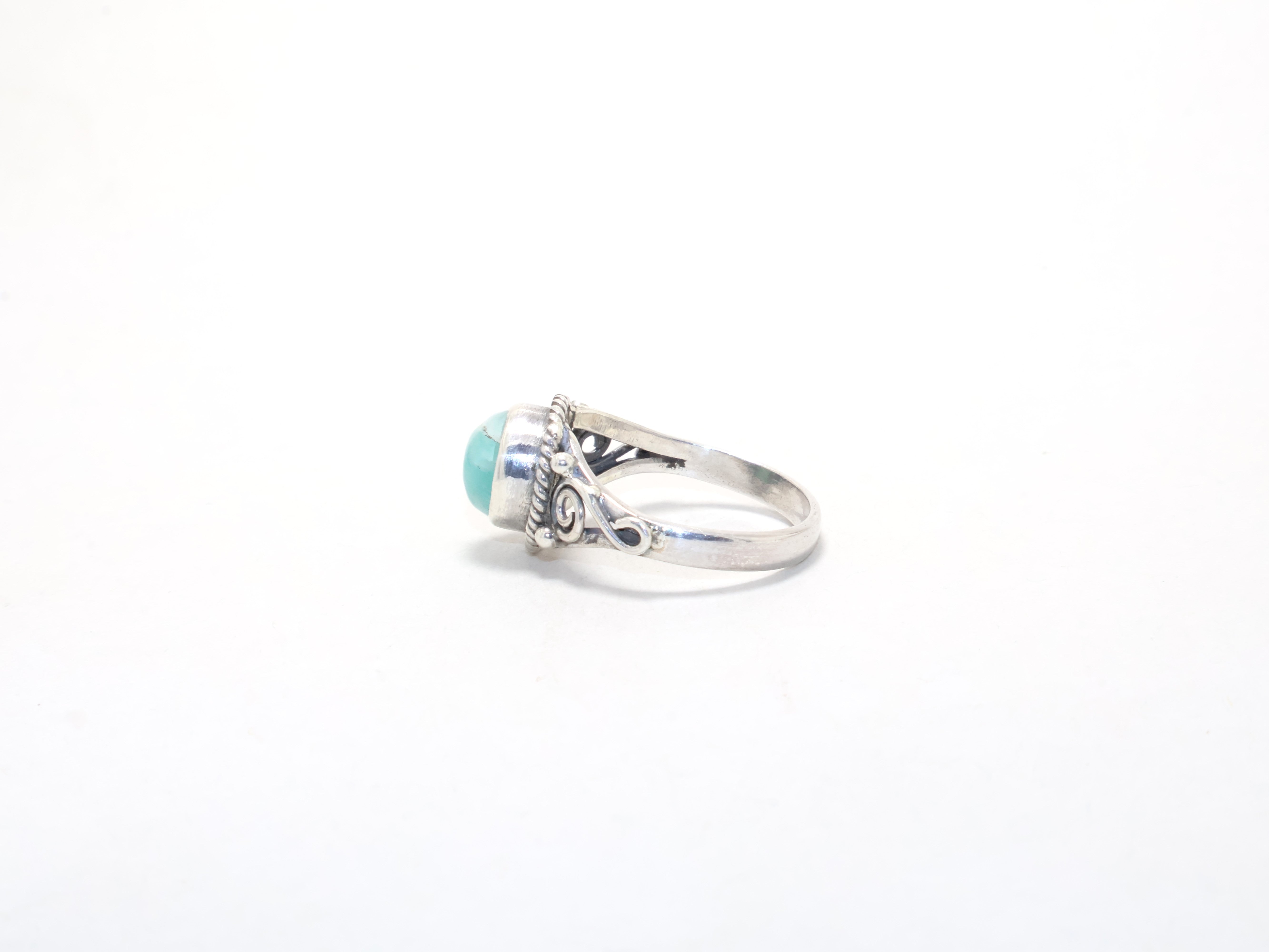 Echter Amazonit Ring Cocktail Ring Boho Zierlicher Ring Geschenkidee Edelstein Ring Wuchtiger Ring