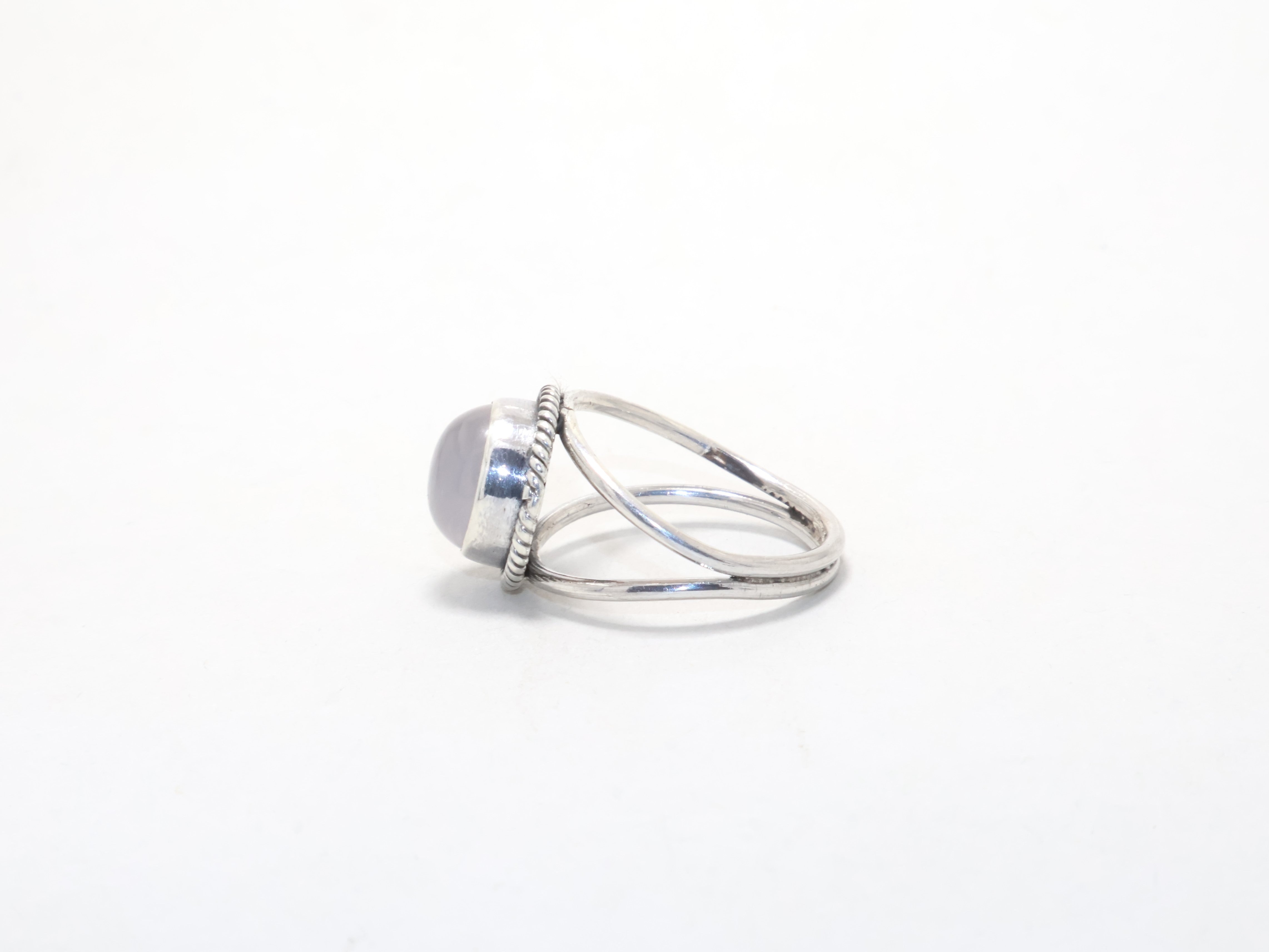 Echter Rosenquarz Ring Cocktailring Boho Zarter Ring Geschenkidee Stapelring Edelsteinring 925 Sterling Silber