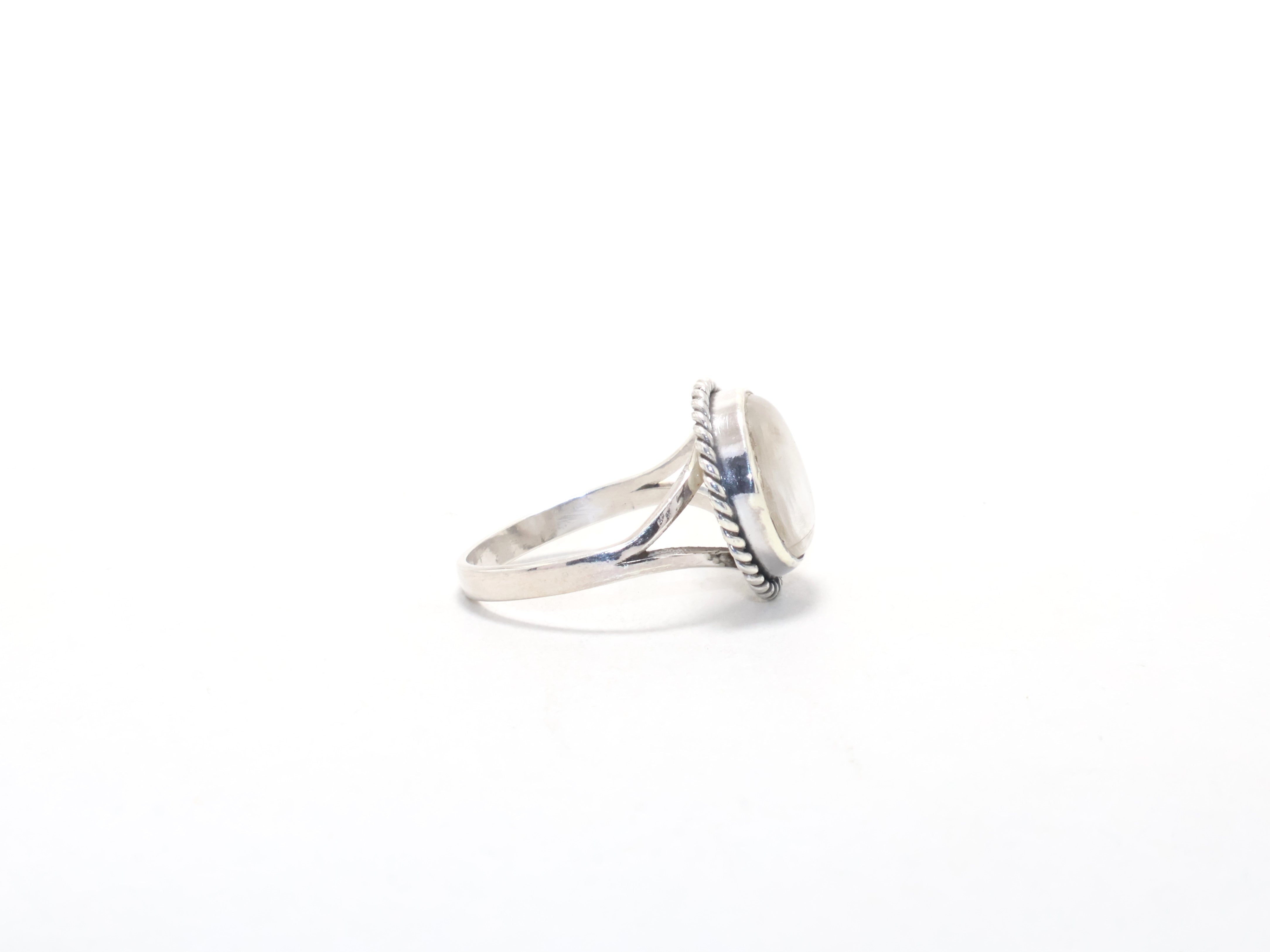 Echter klarer Quarzring Designerring Boho Zierlicher Ring Cocktailring Edelsteinring 925er Sterlingsilber