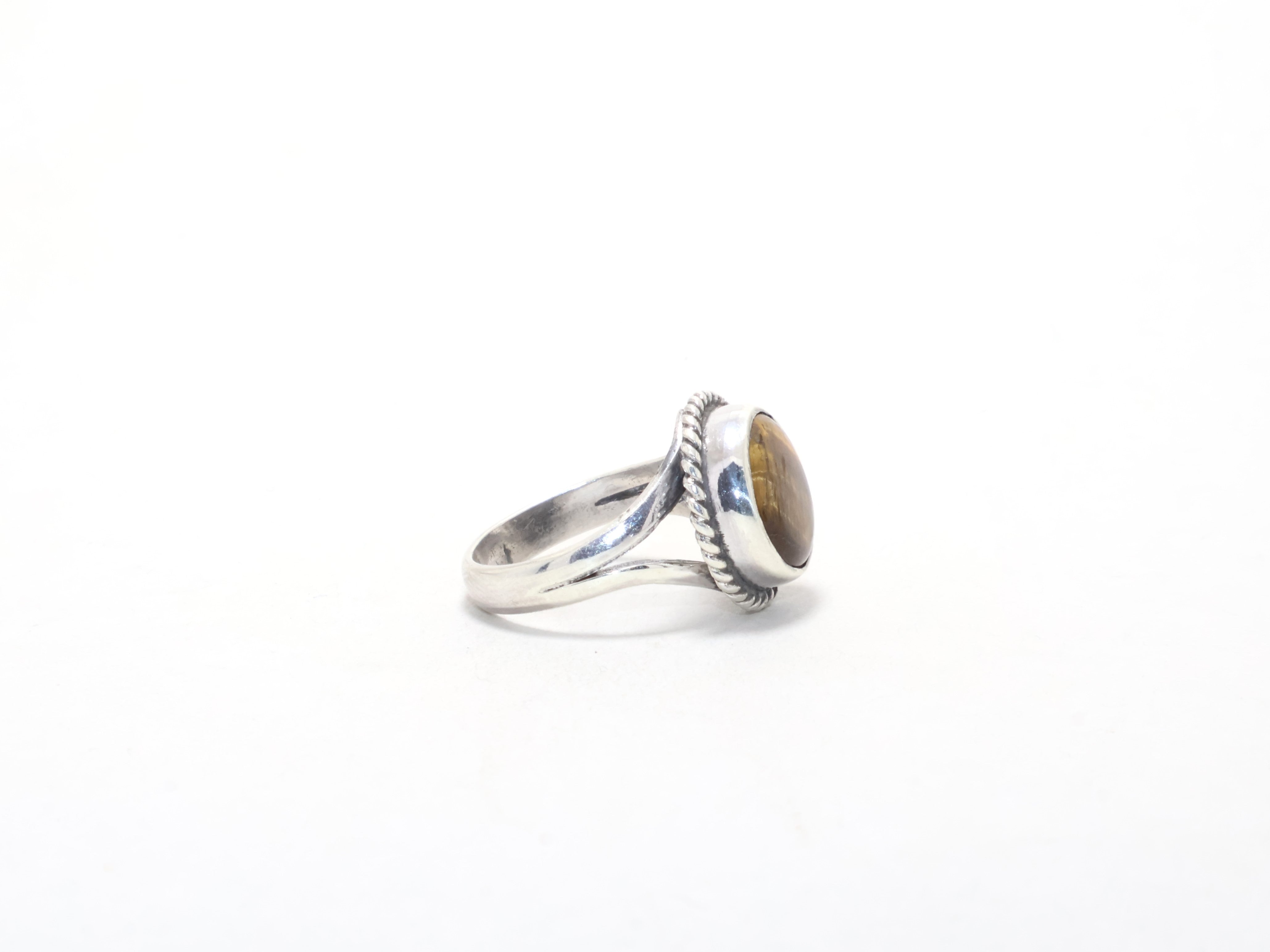 Natur Tigerauge Ring Versprechensring Bohemian Ring Geburtsstein Ring Gelber Edelstein Geschenkartikel Handgemachter Ring Freundschaftsring