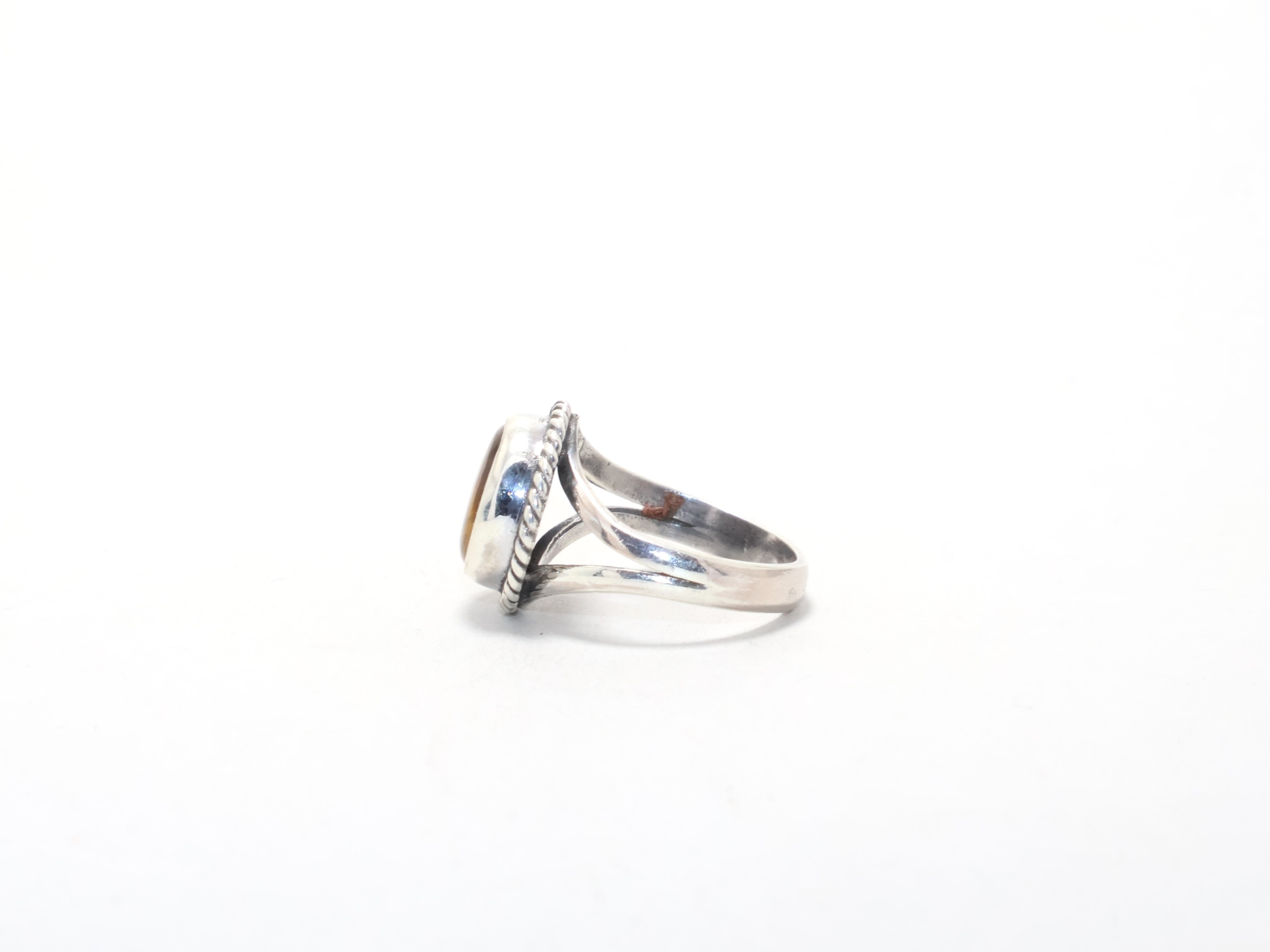Natur Tigerauge Ring Versprechensring Bohemian Ring Geburtsstein Ring Gelber Edelstein Geschenkartikel Handgemachter Ring Freundschaftsring
