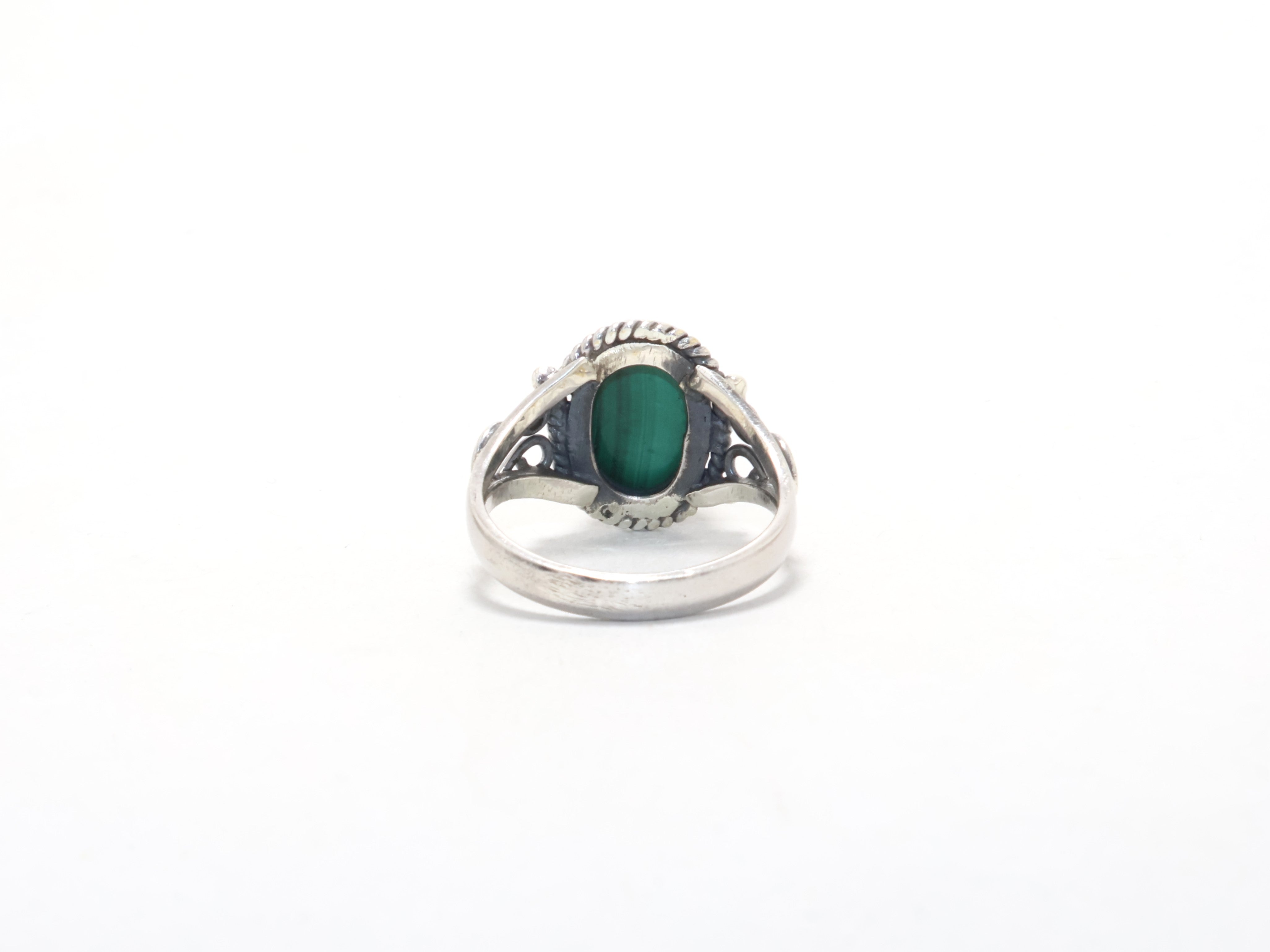 Ovale Malachiet Ring Handgemaakte Ring Groene Edelsteen Belofte Ring Geboortesteen Ring Boho Ring Cadeau Voor Iedereen