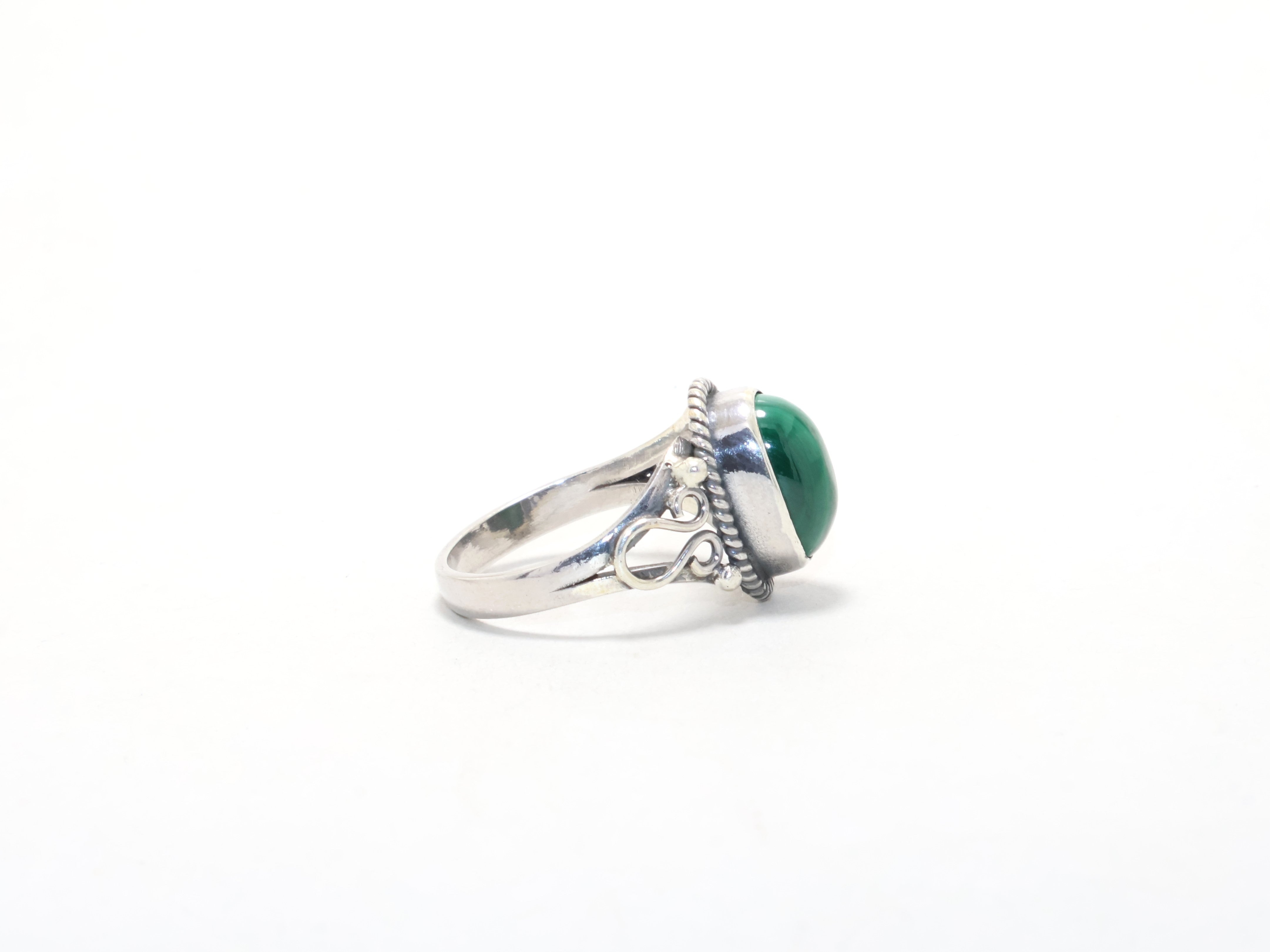 Oval Malachit Ring Handgemachter Ring Grüner Edelstein Versprechensring Geburtssteinring Boho Ring Geschenk Für Jeden