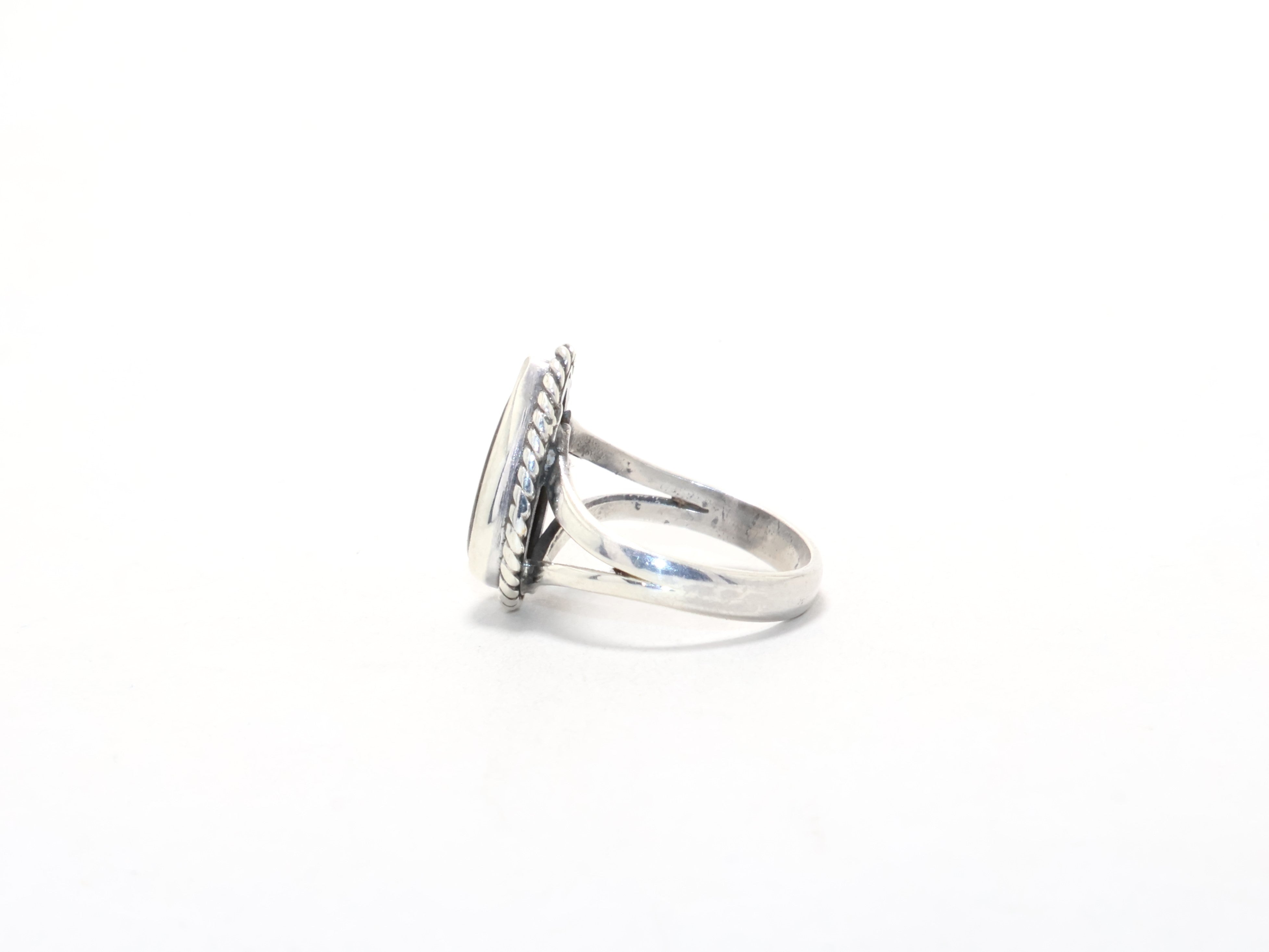 Echter Birnen-Labradorit-Ring, zierlicher Geburtssteinring, handgefertigter Ring aus 925er Sterlingsilber