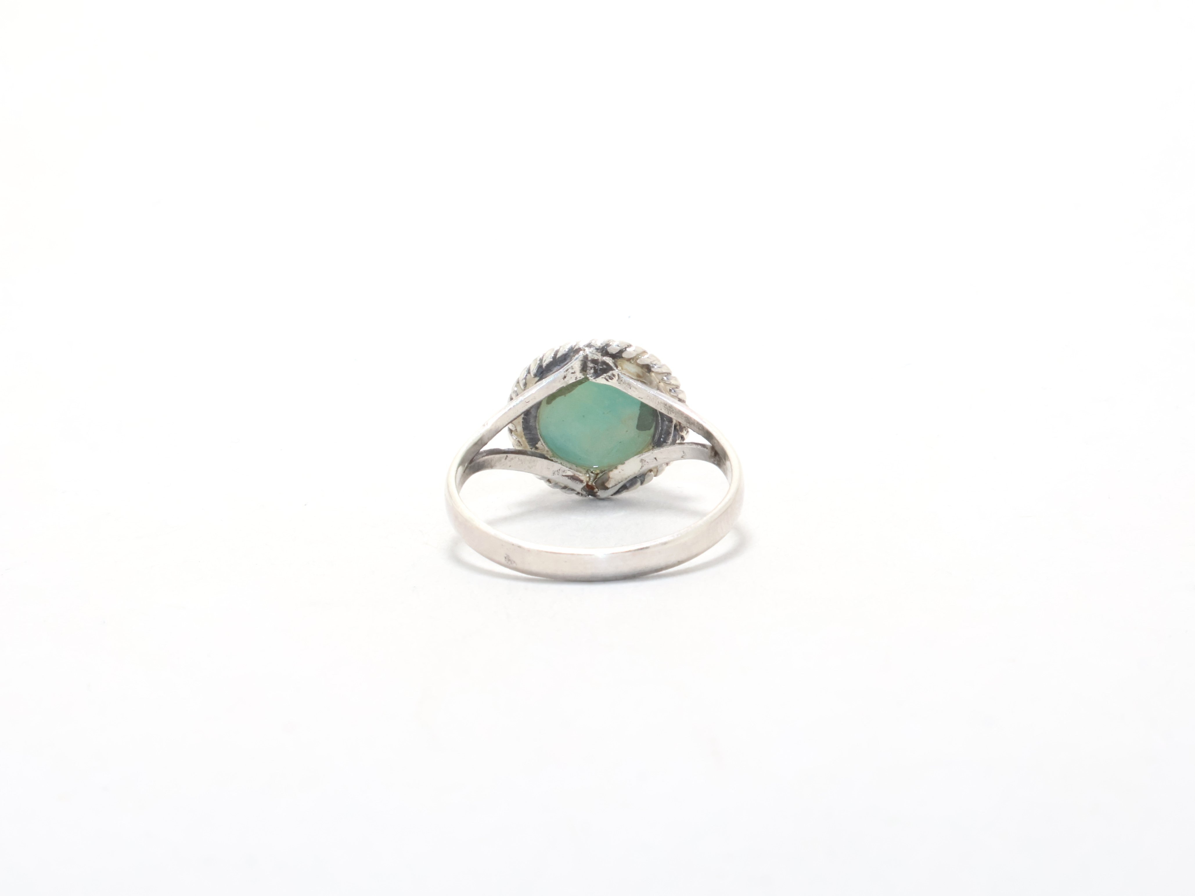 Natürlicher Larimar Silberring Alltagsring für Frauen Geburtssteinring 925 Sterling Silber Handgemachter Ring