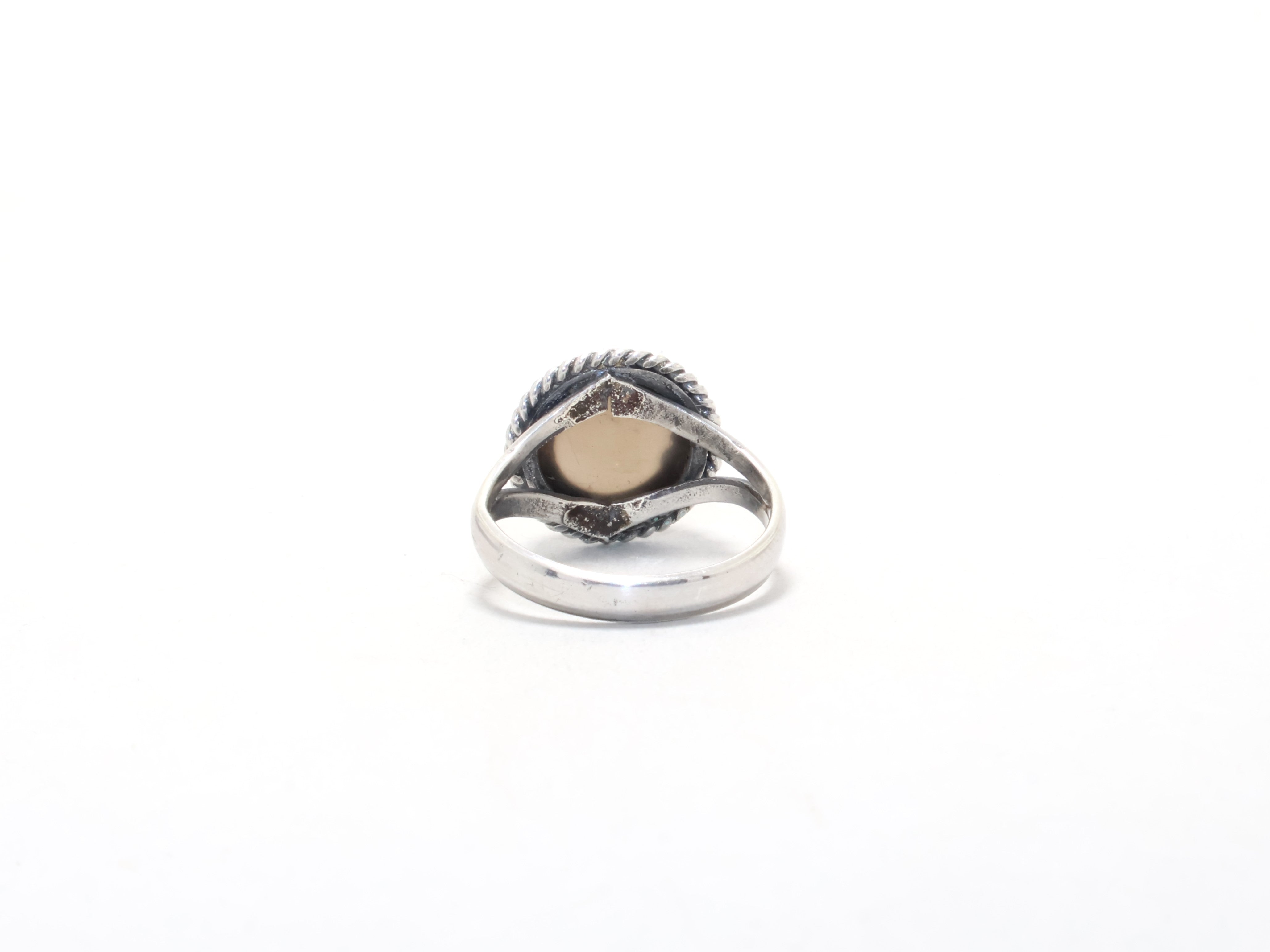 Designer Rauchquarz-Ring 925 Sterling Silber Boho-Ring Versprechensring Handgemachter Edelsteinring Juni Geburtssteinring
