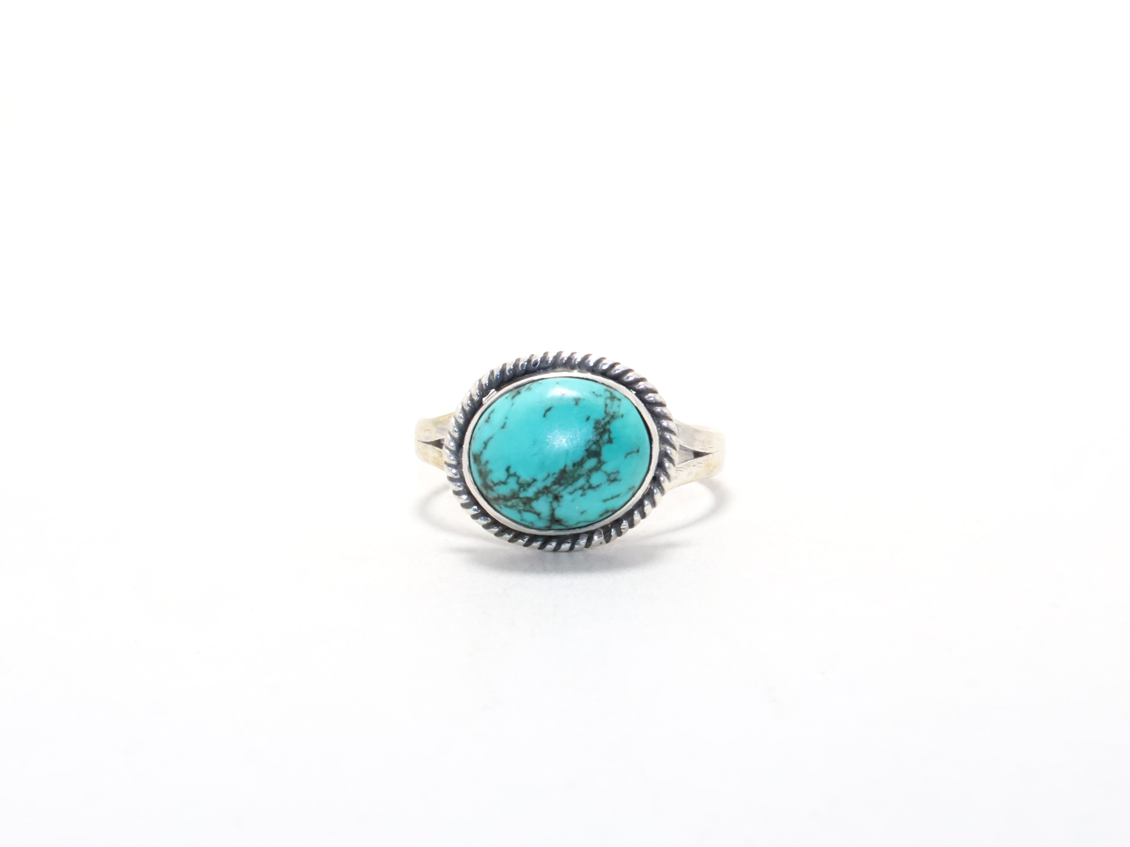 Echter Türkis 925er Silberring Minimalistischer Stapelring Zierlicher Ring Böhmischer Schmuck Cocktailring Geschenkidee Geburtssteinring