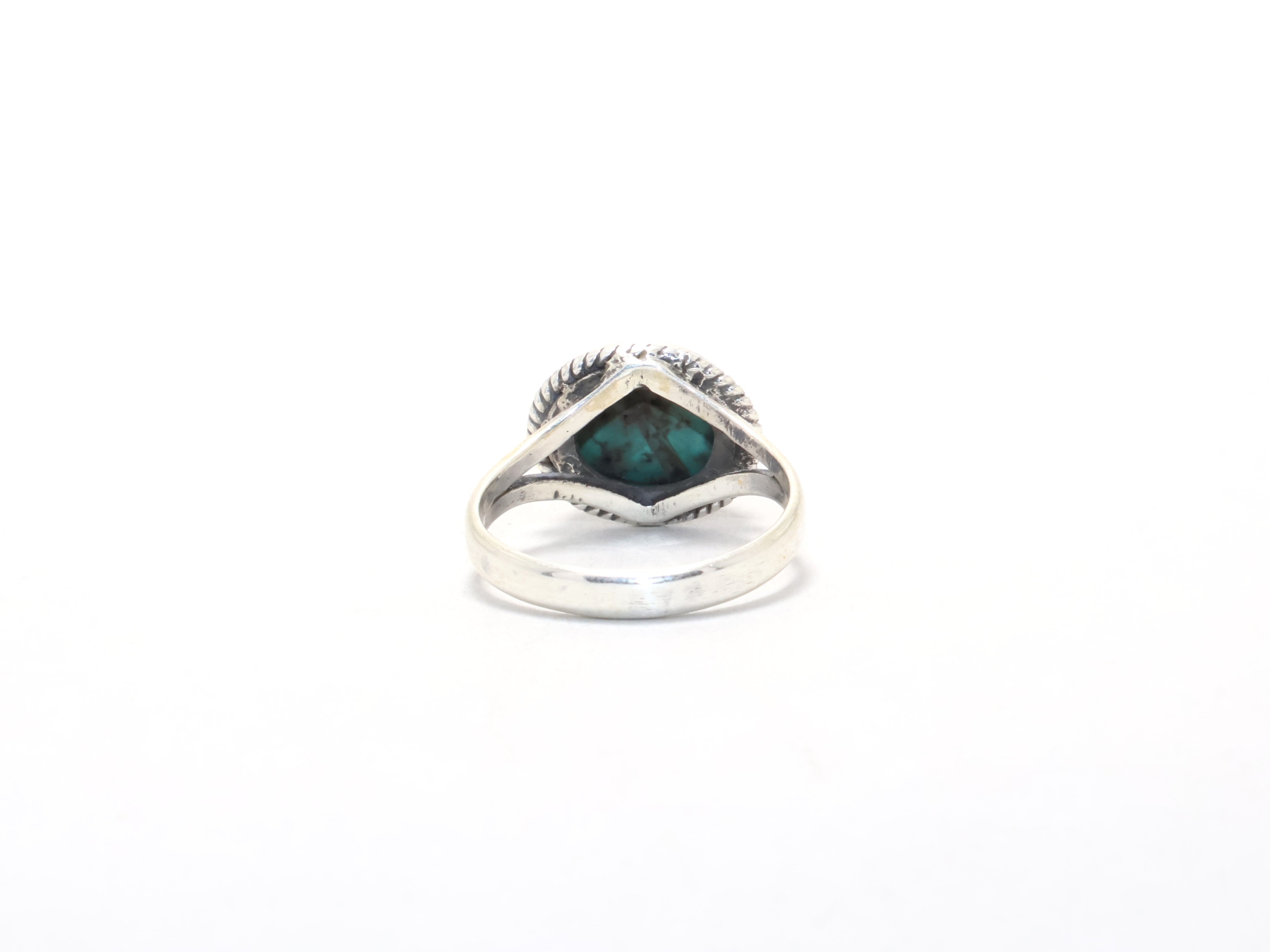 Echter Türkis 925er Silberring Minimalistischer Stapelring Zierlicher Ring Böhmischer Schmuck Cocktailring Geschenkidee Geburtssteinring