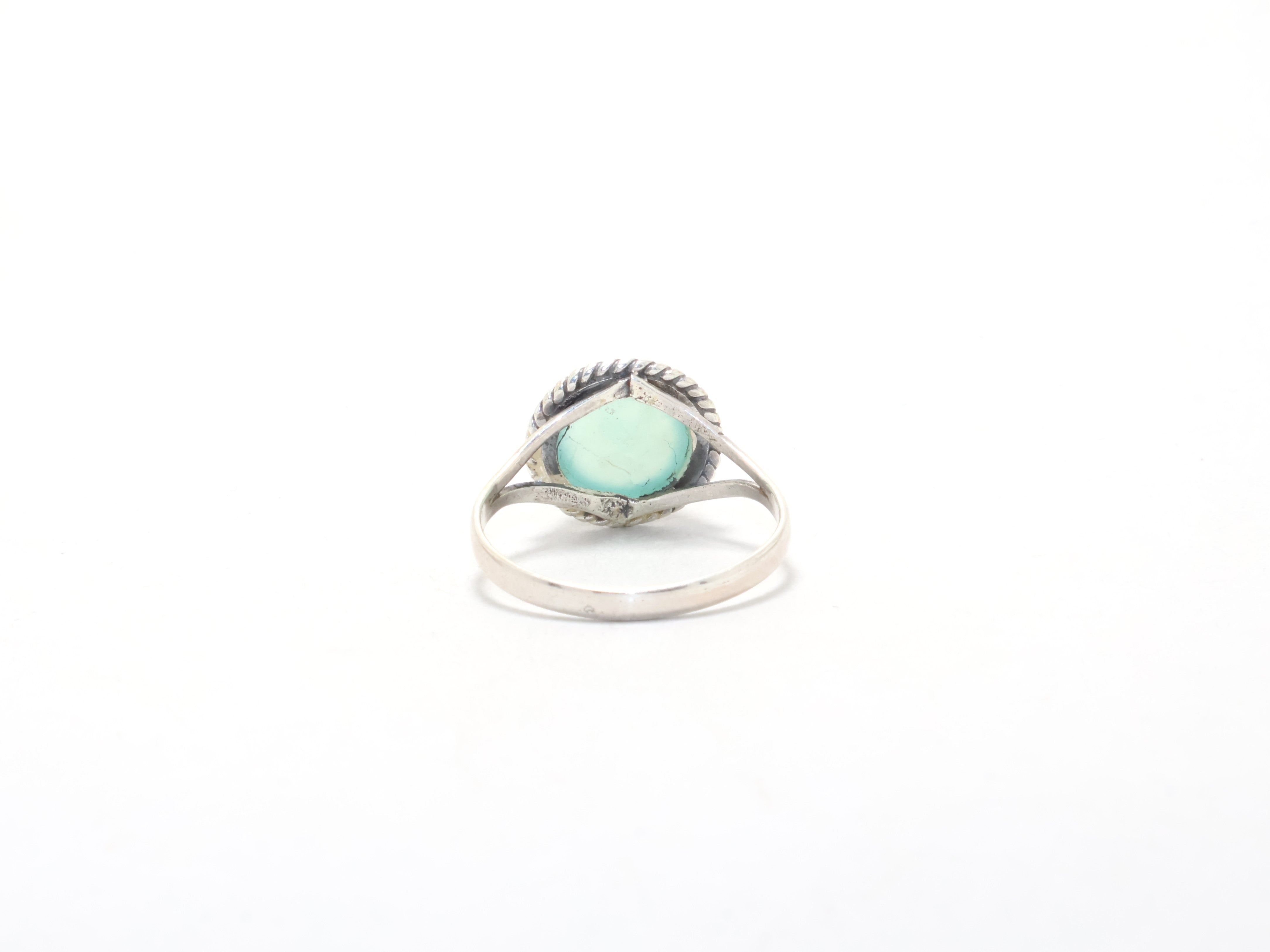 Natürlicher Aqua Chalcedon Ring Böhmischer Ring Verlobungsring Stapelring Geburtsstein März Ring Minimalistischer Ring Geschenk für sie