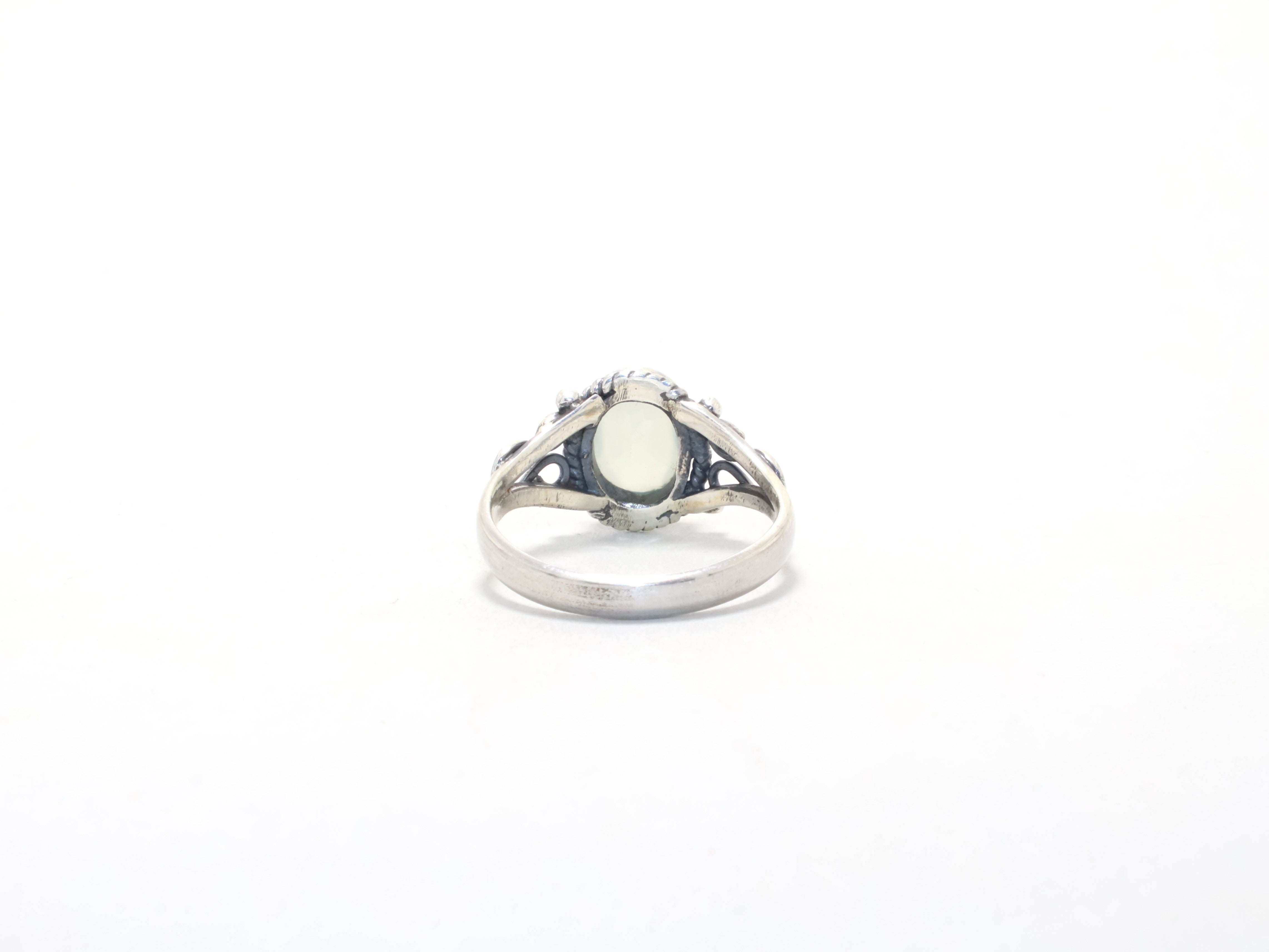 Designer Aqua Chalcedon Ring Oval Edelstein März Geburtsstein Ring 925 Silber Ring Blauer Stein Böhmischer Ring
