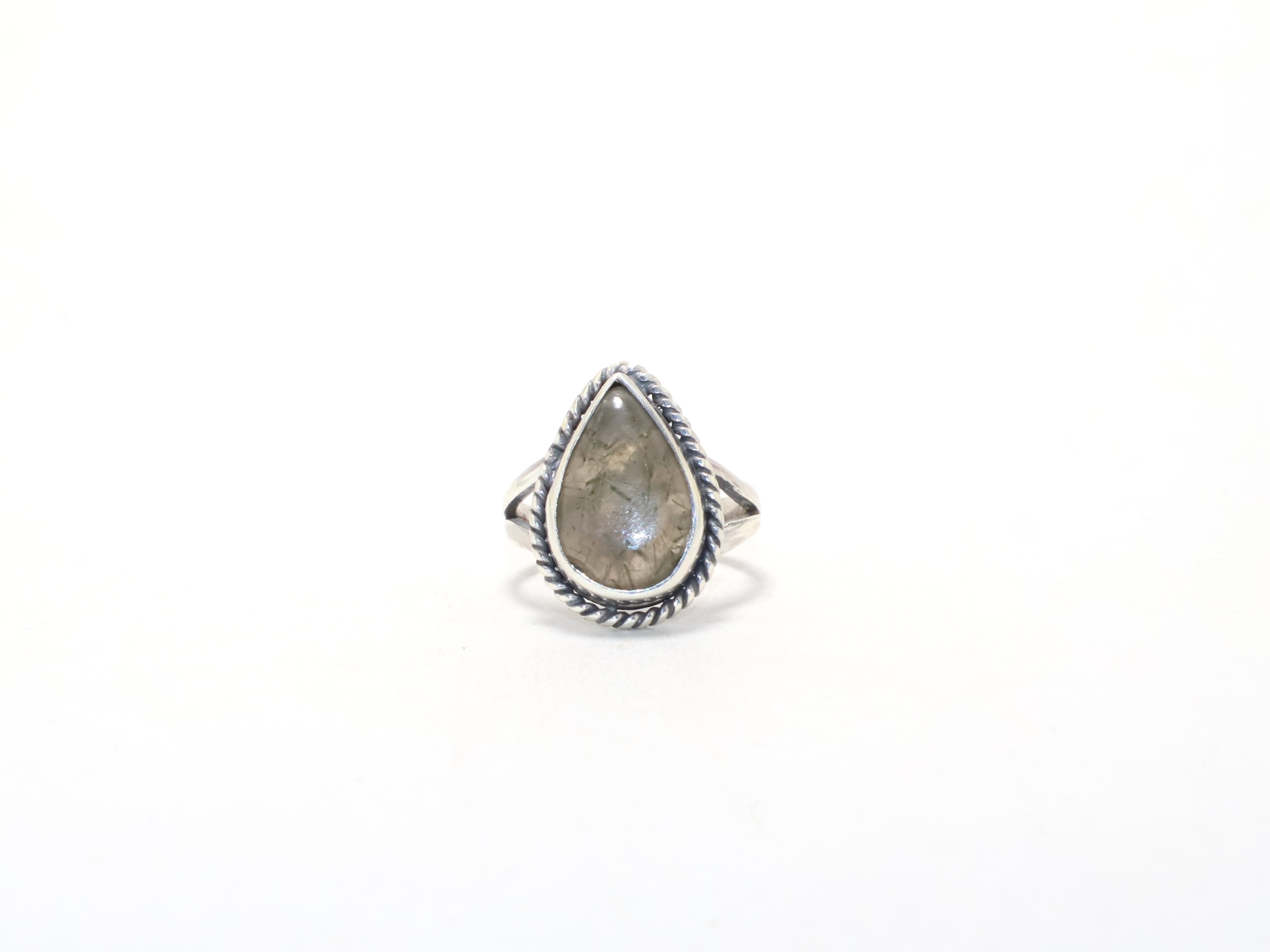 Designer Schwarzer Rutil-Ring April Geburtsstein Schwarzer Edelstein Cocktailring Geschenk Handgefertigter Ring 925 Sterlingsilber