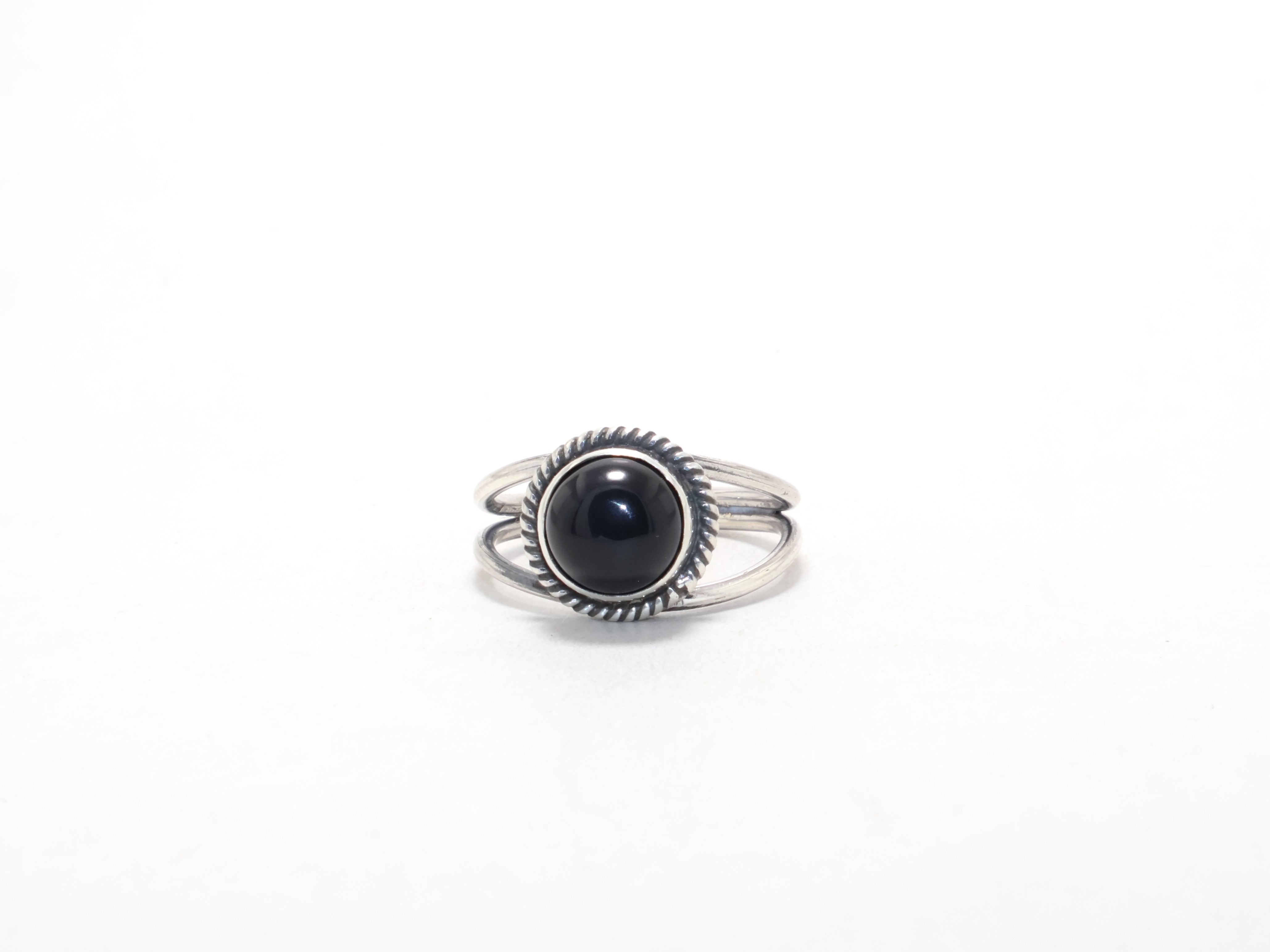 Minimalist Black Onyx Ring Cocktail Ring Gemstone Birthstone Ring Handmade925 Sterling Silver