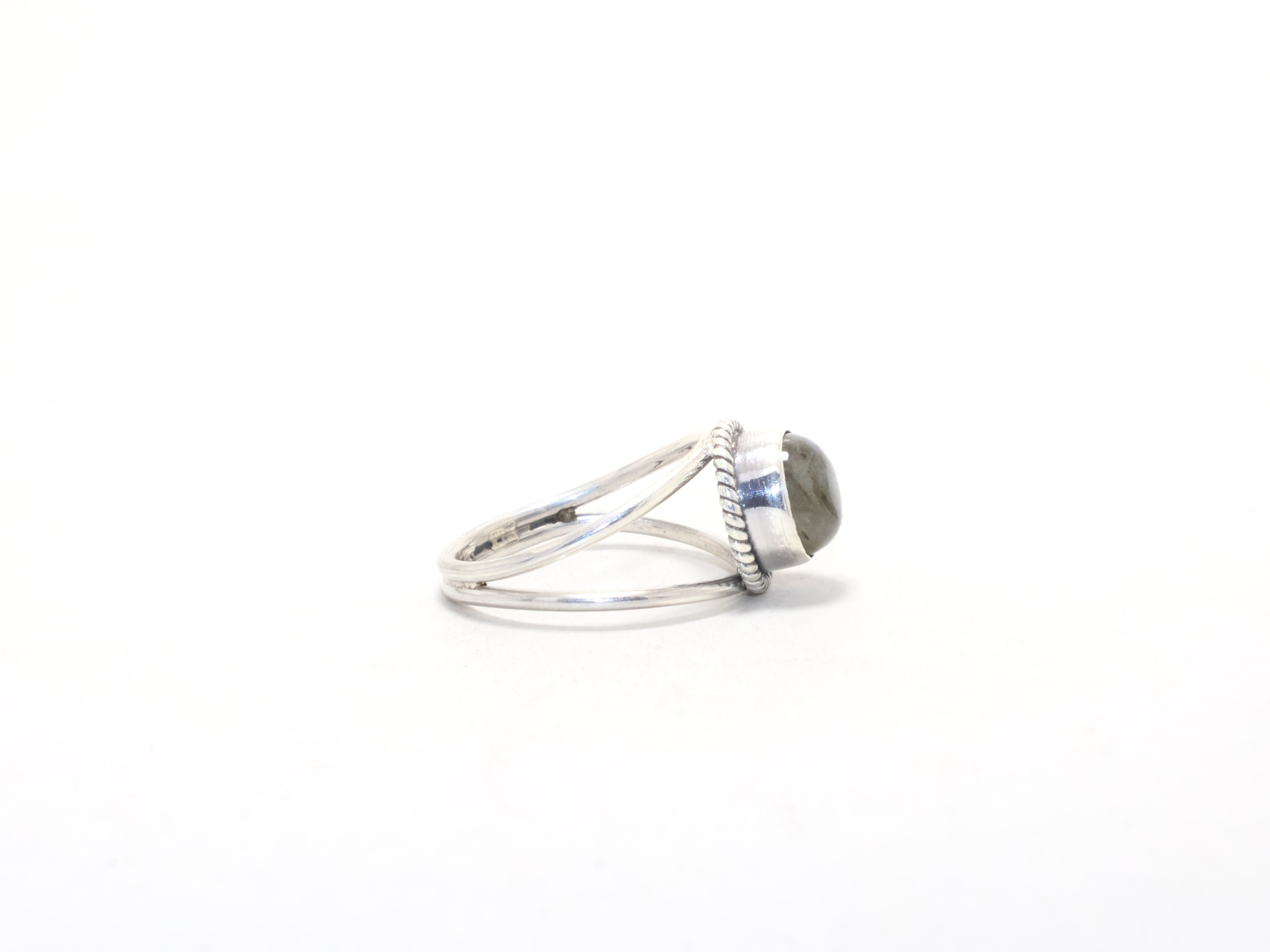 Natürlicher blauer Feuer-Labradorit-Designerring Alltagsring Minimalistischer Ring Geburtssteinring 925 Sterling Silber Geschenk für Sie
