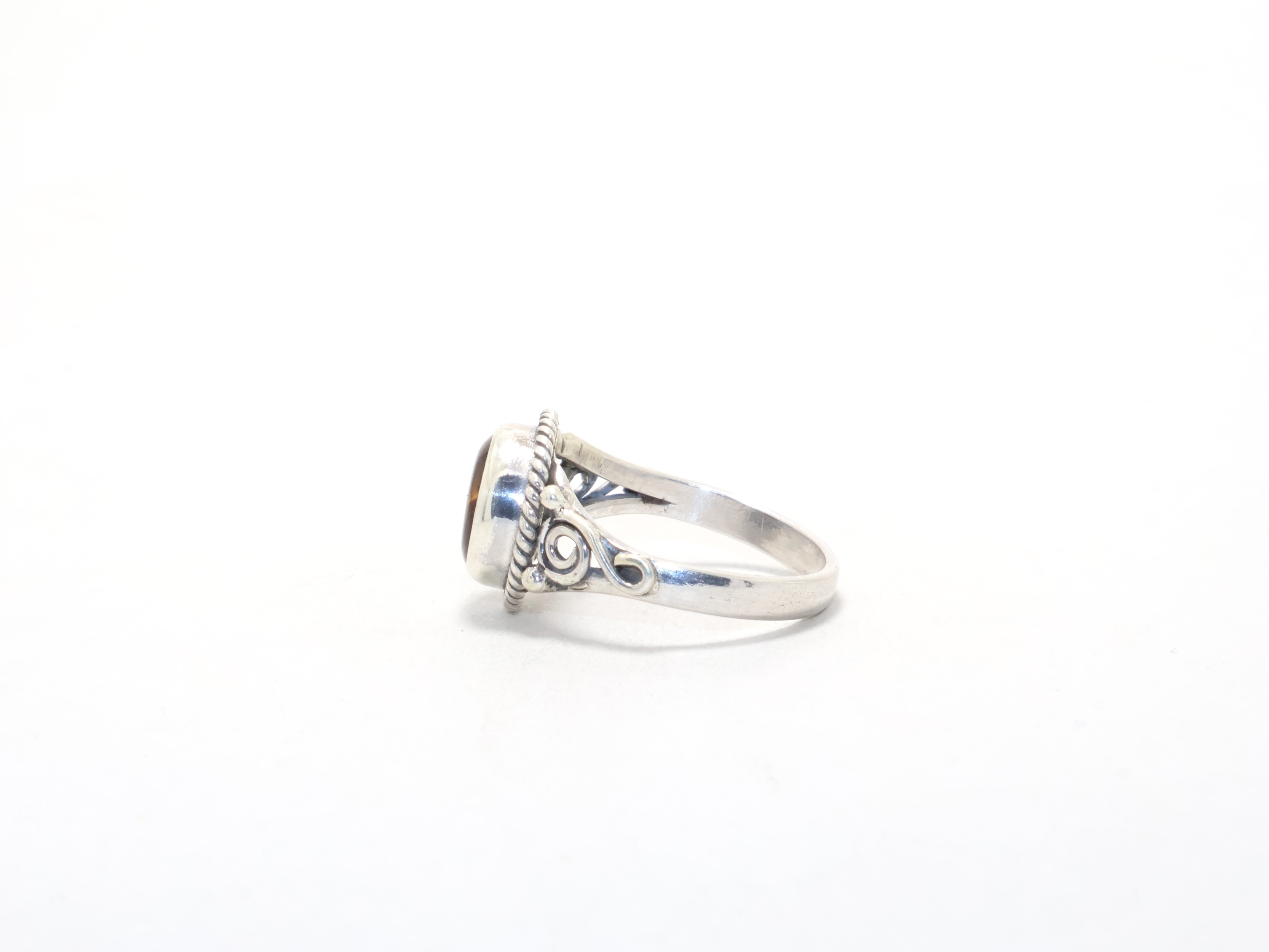 Designer Tigerauge Edelstein Ring Stapelring Bohemian Ring Versprechensring Juni Geburtssteinring 925 Sterling Silber