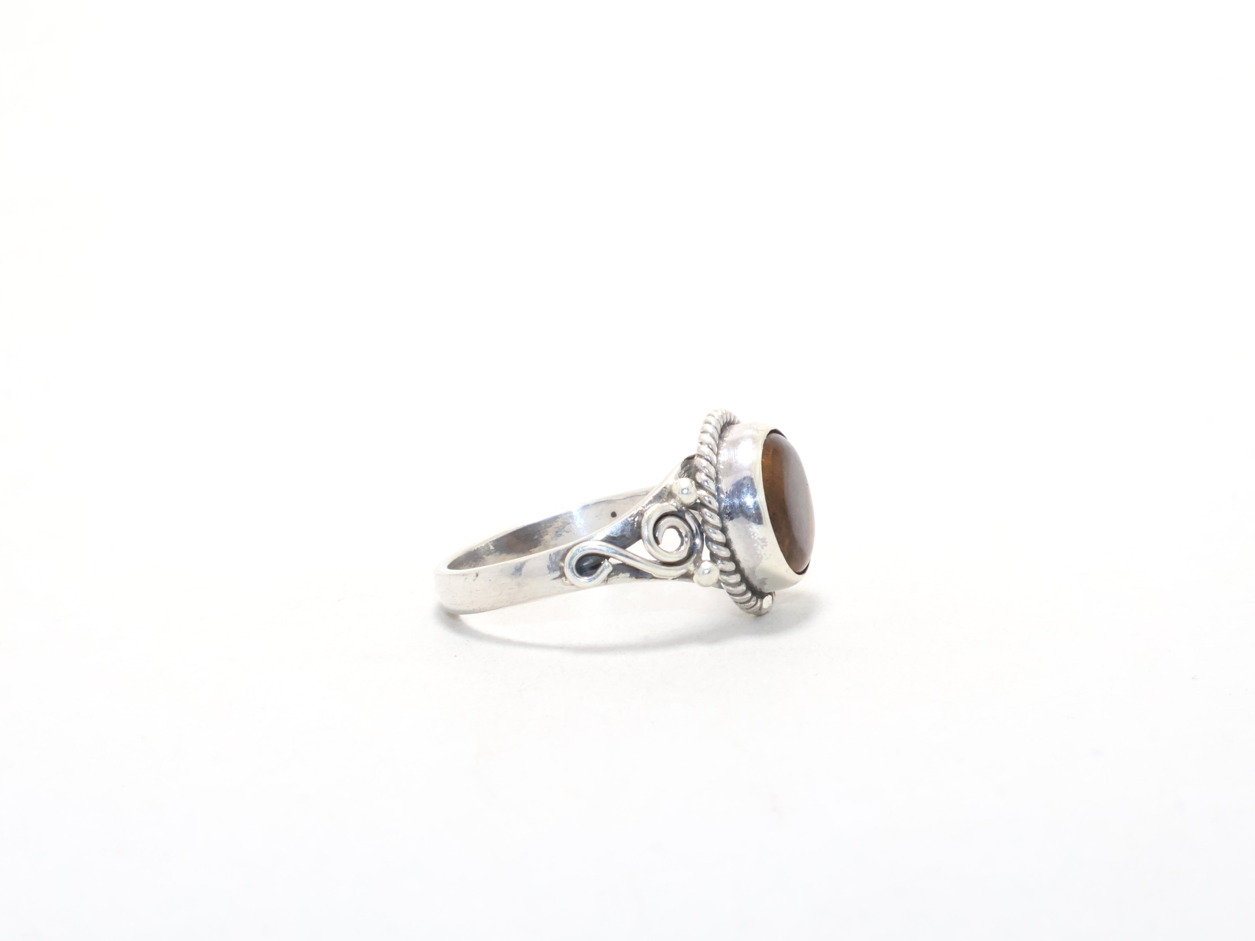 Designer Tigerauge Edelstein Ring Stapelring Bohemian Ring Versprechensring Juni Geburtssteinring 925 Sterling Silber