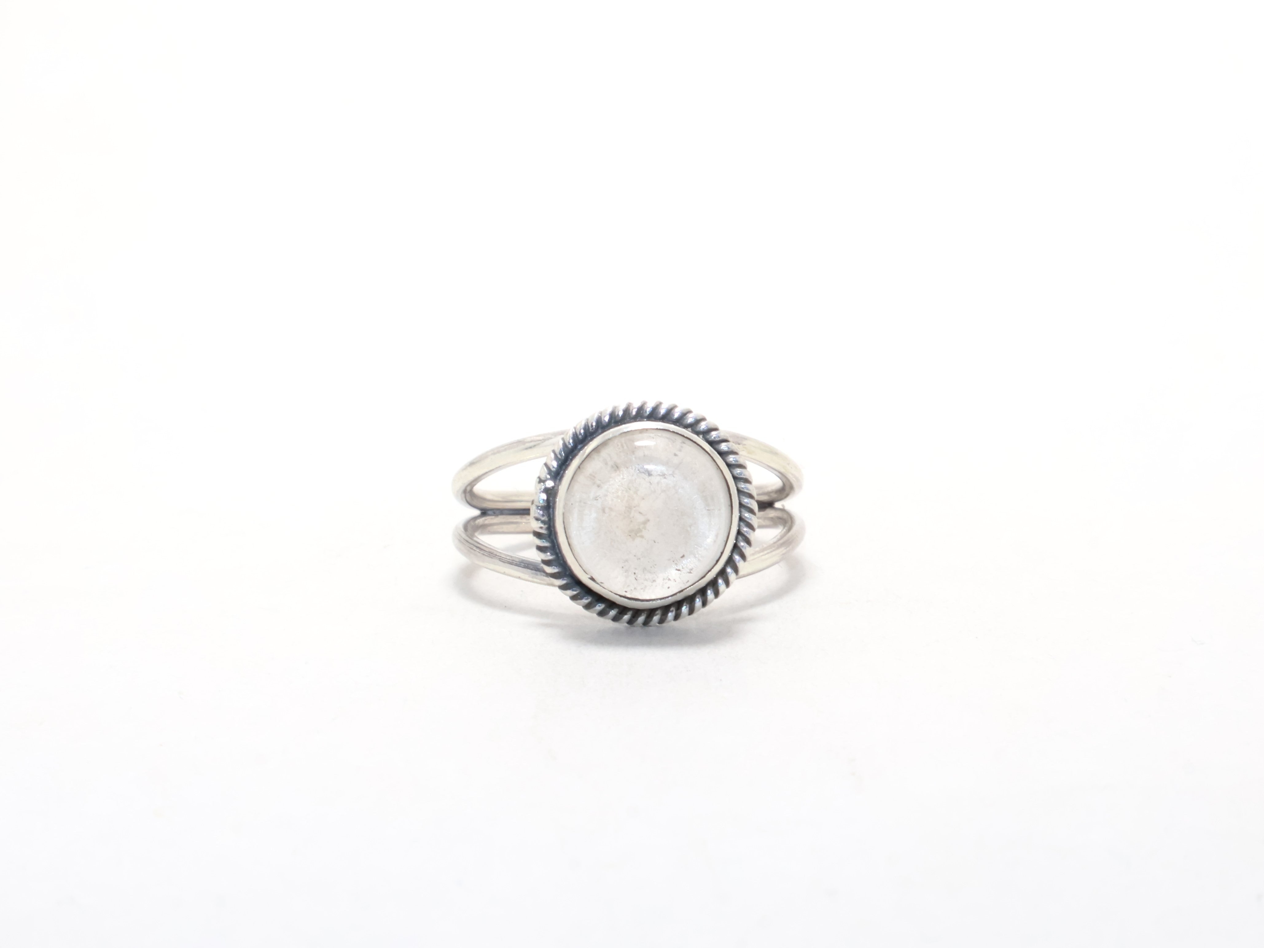 Natur Quarz Kristall Ring 925 Sterling Silber Ring Designer Ring Handgemachter Boho Zierlicher Ring