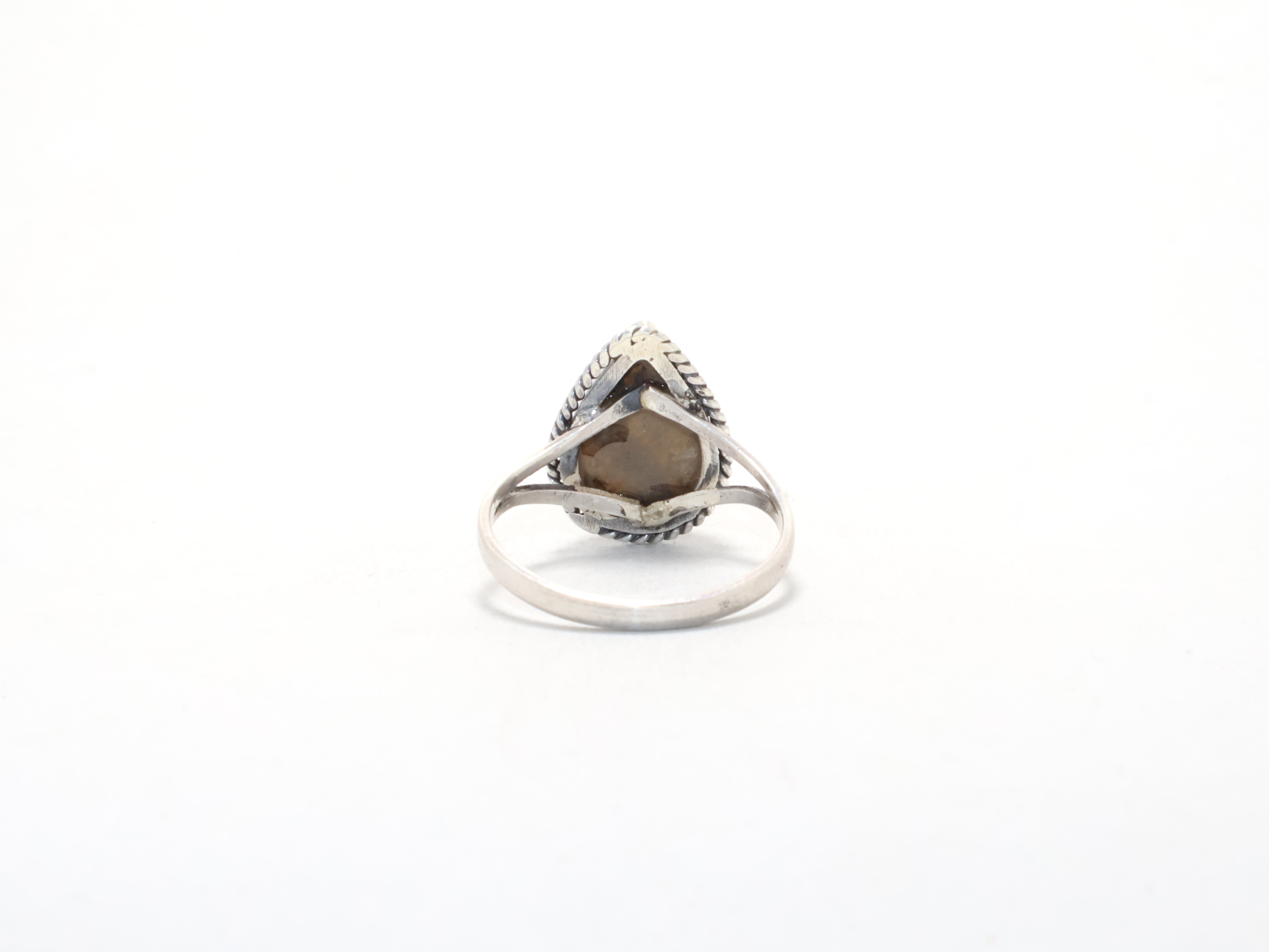 Tropfen Tigerauge Ring Handgemachter Designer Ring Versprechensring Geburtssteinring Böhmischer Ring 925 Sterling Silber