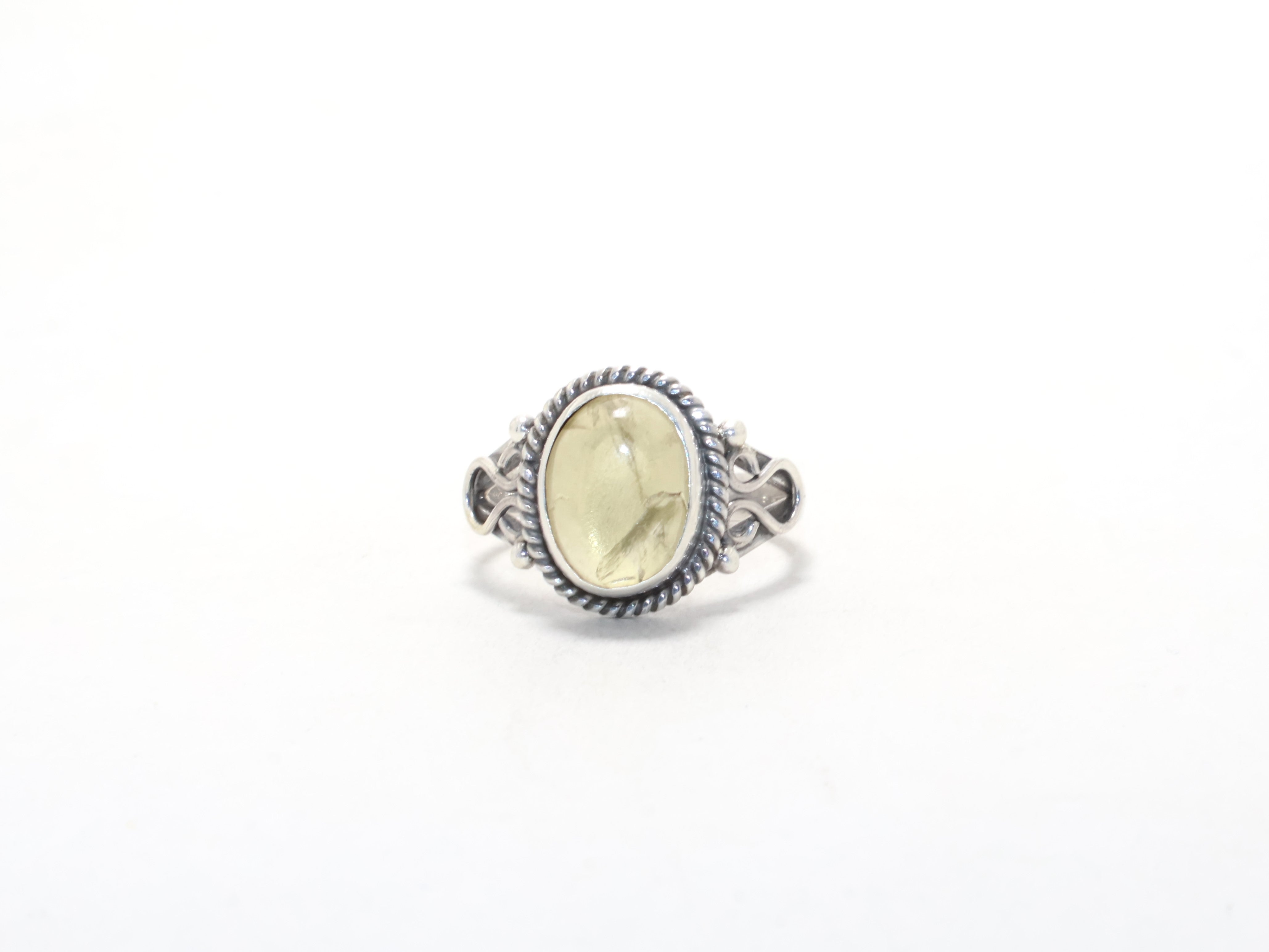 Echter Zitronenquarz Ring Designer Ring Handgefertigt November Geburtsstein Ring 925 Sterling Silber Minimalistischer Ring