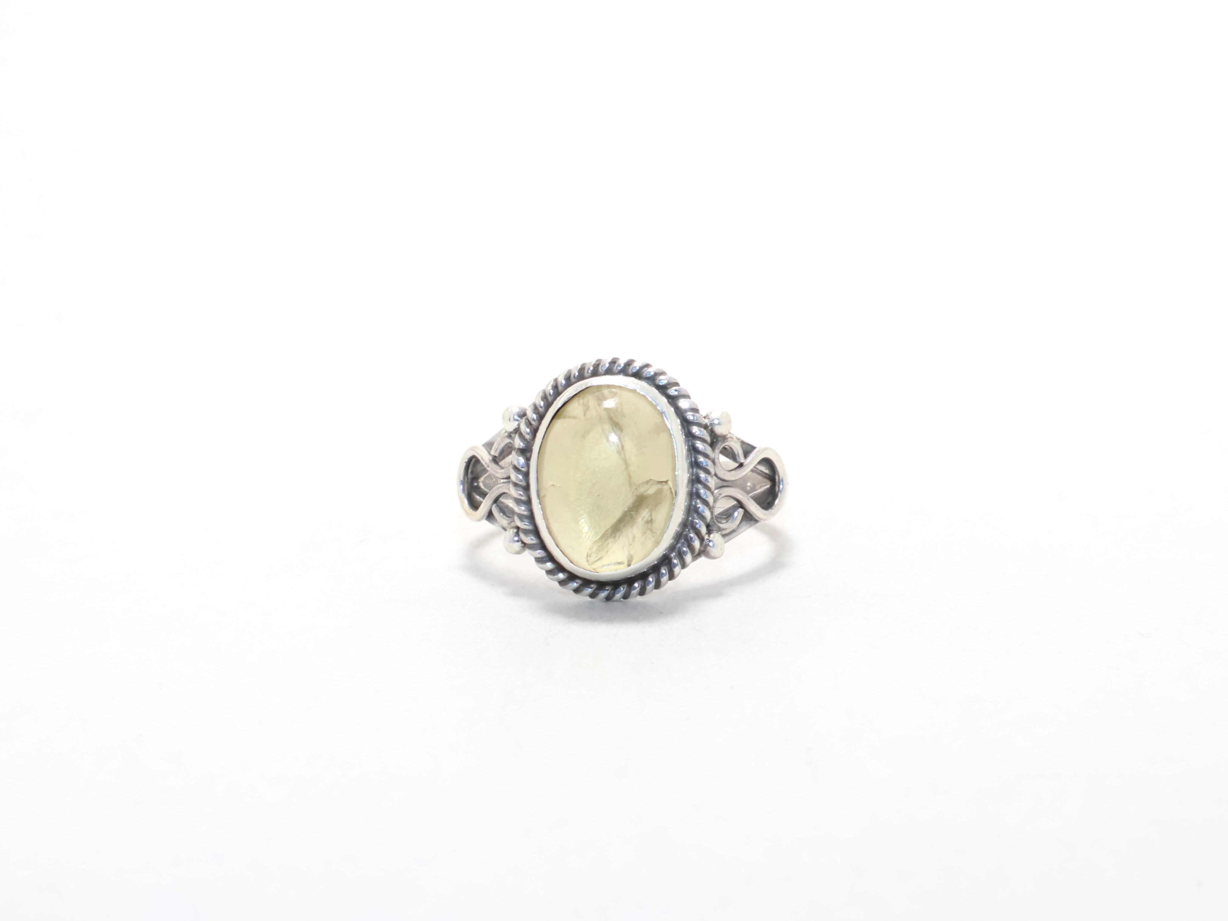 Echter Zitronenquarz Ring Designer Ring Handgefertigt November Geburtsstein Ring 925 Sterling Silber Minimalistischer Ring