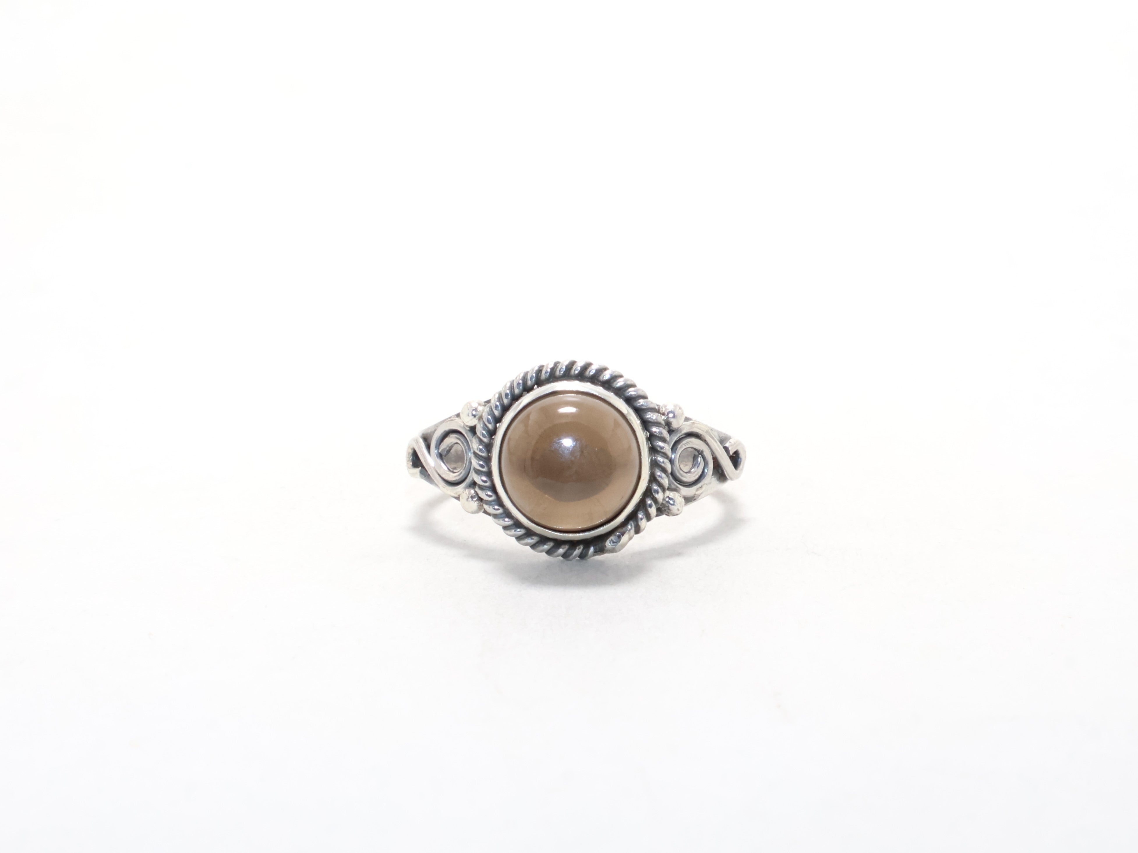 Rauchquarz Silberring Geburtsstein-Ring Alltagsring Böhmischer Versprechensring 925 Sterling Silber Geschenk für sie