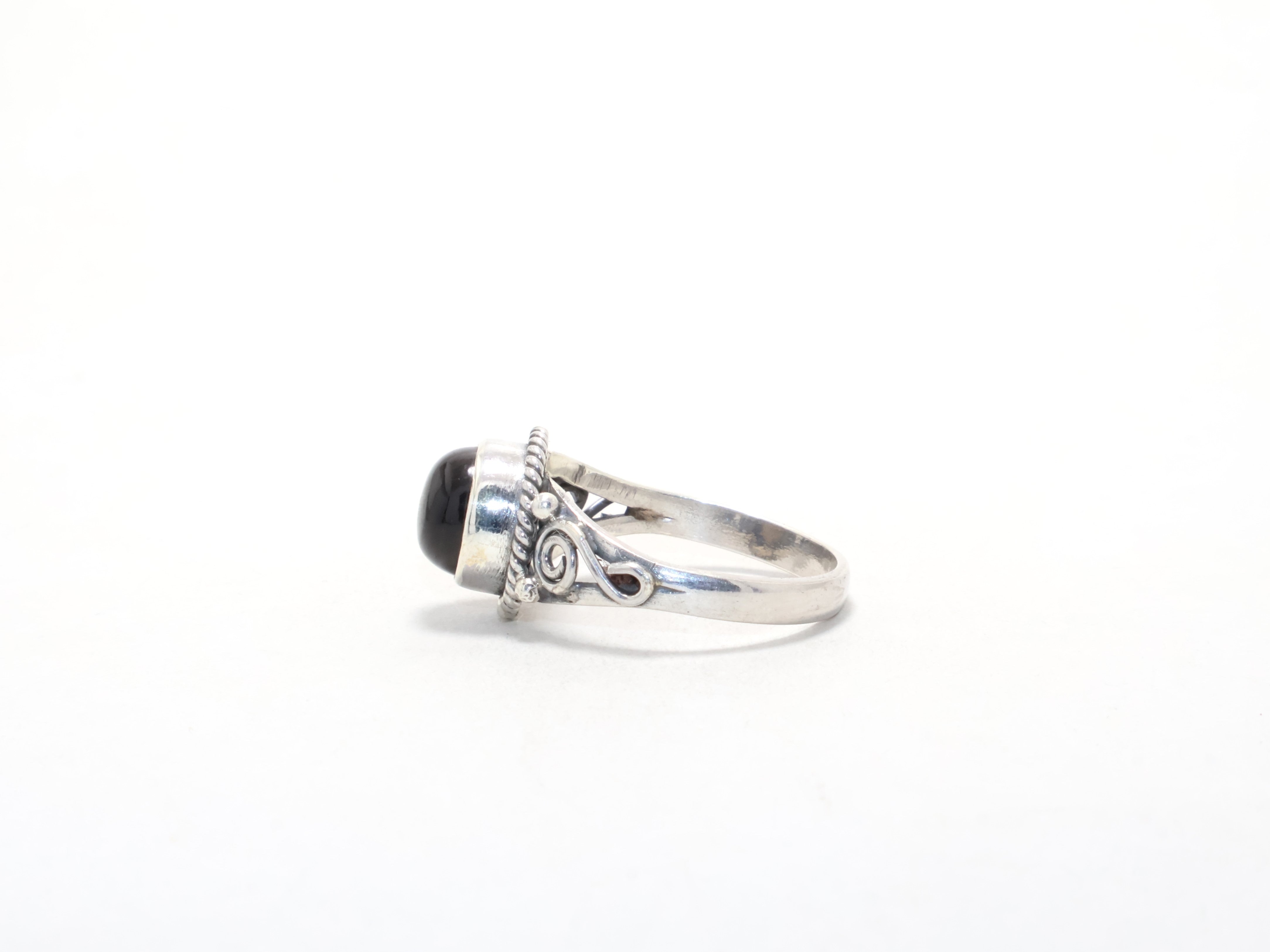 Rauchquarz Silberring Geburtsstein-Ring Alltagsring Böhmischer Versprechensring 925 Sterling Silber Geschenk für sie