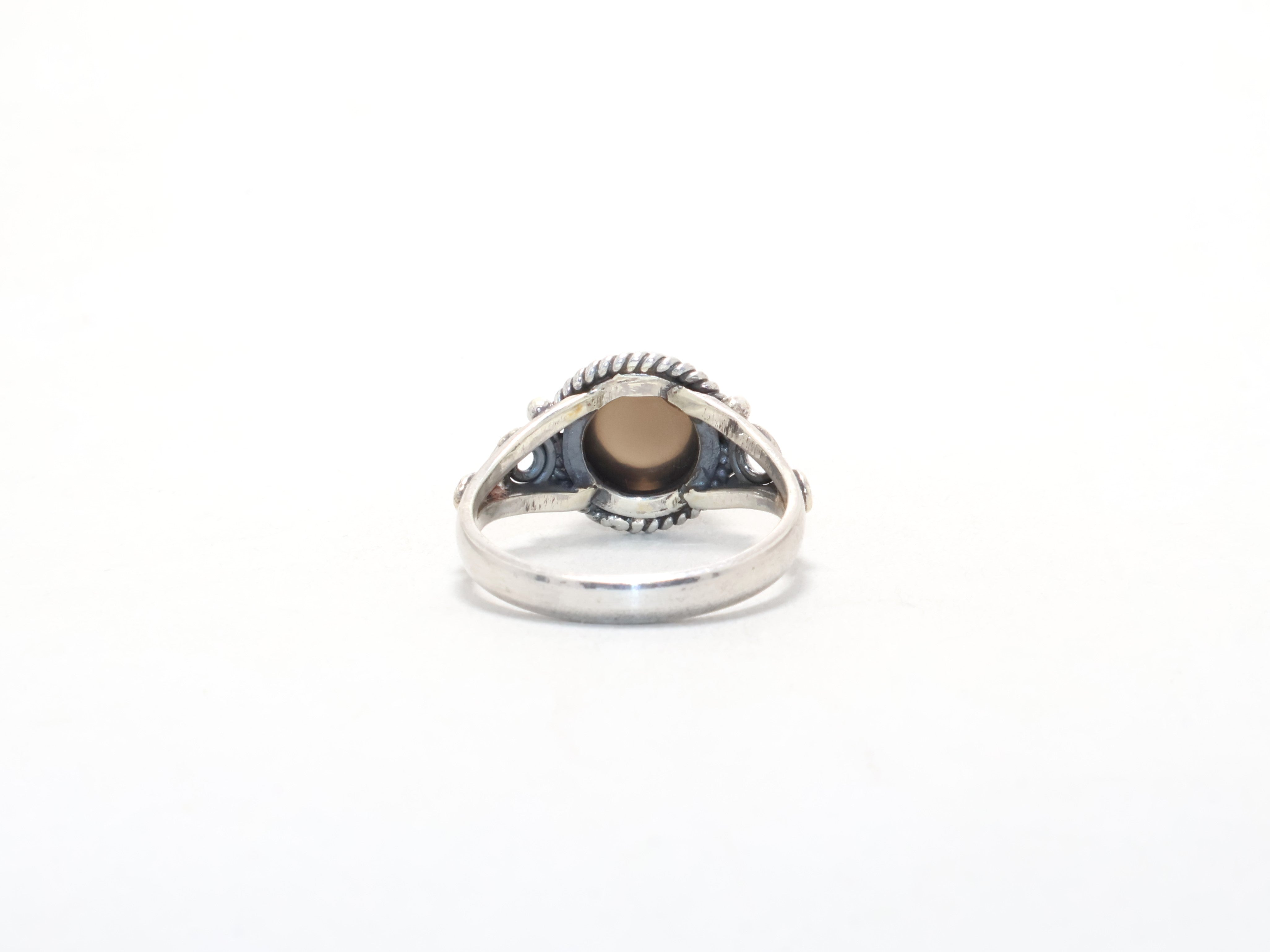 Rauchquarz Silberring Geburtsstein-Ring Alltagsring Böhmischer Versprechensring 925 Sterling Silber Geschenk für sie