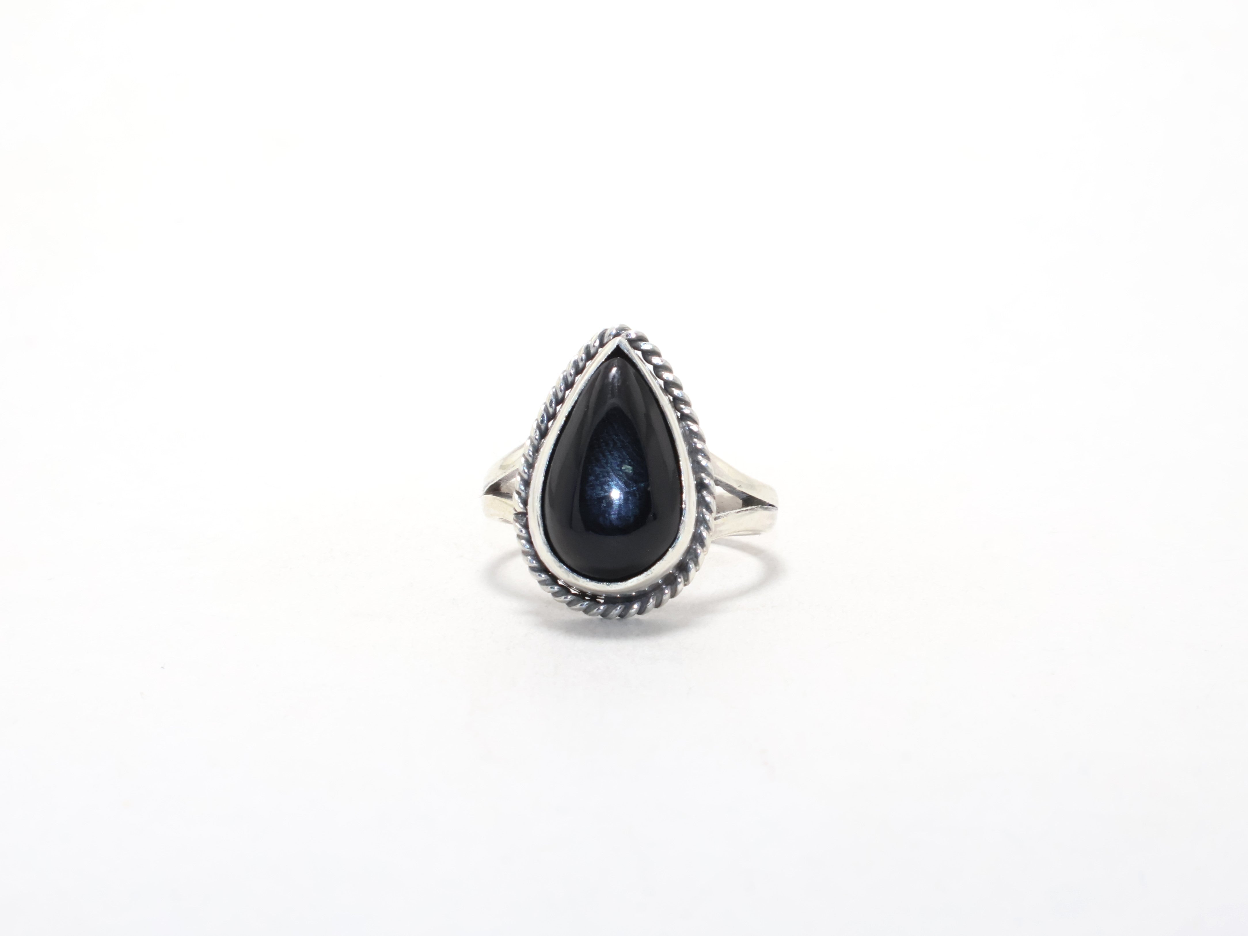 Echter schwarzer Onyx-Ring, Cocktailring, Geburtsstein Dezember, Verlobungsring, Freundschaftsring, Geschenk für jedermann, 925er Sterlingsilber