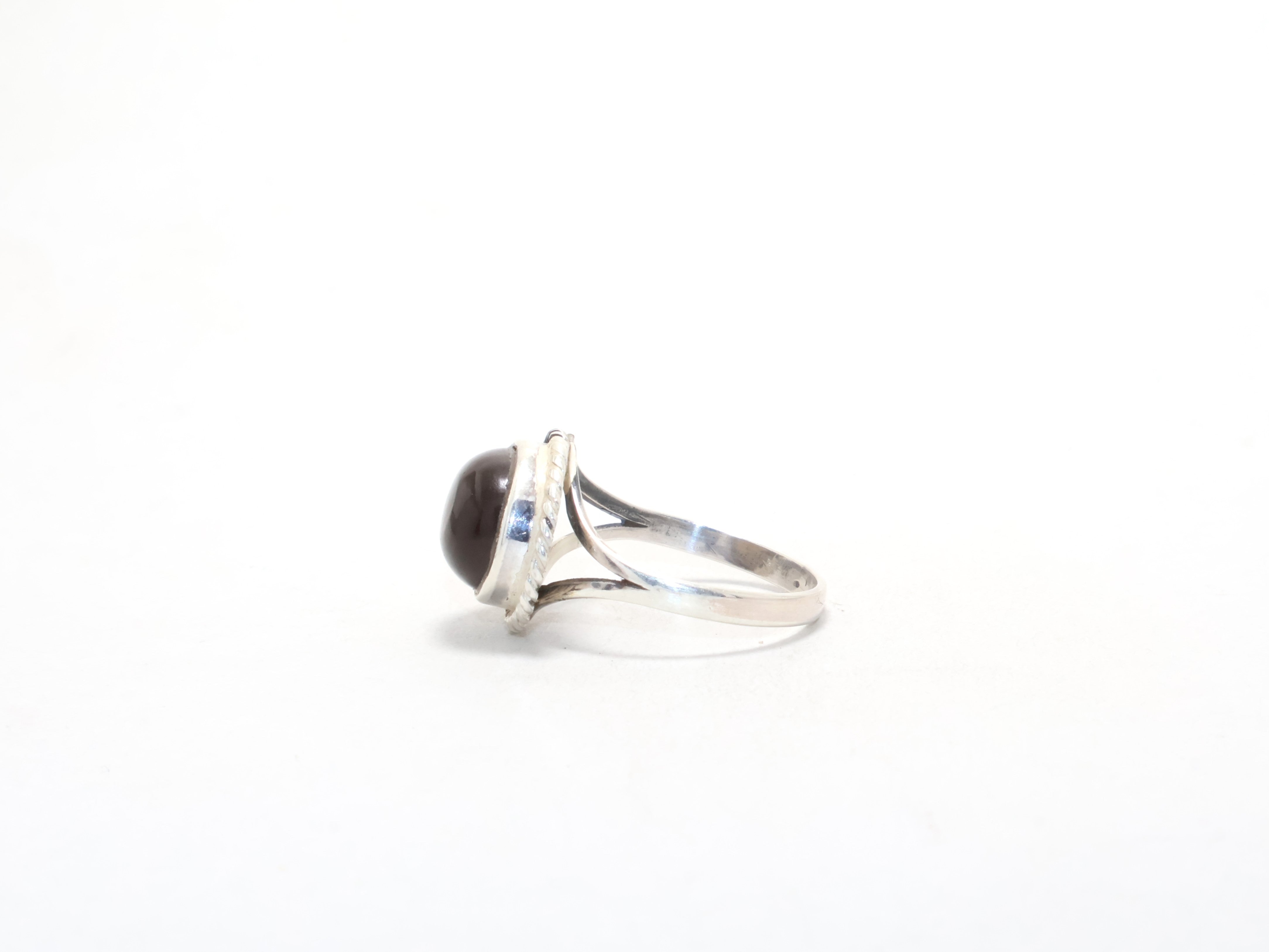 Handgefertigter Rauchquarz-Edelsteinring Zierlicher Ring Geburtssteinring 925 Sterling Silber Versprechensring