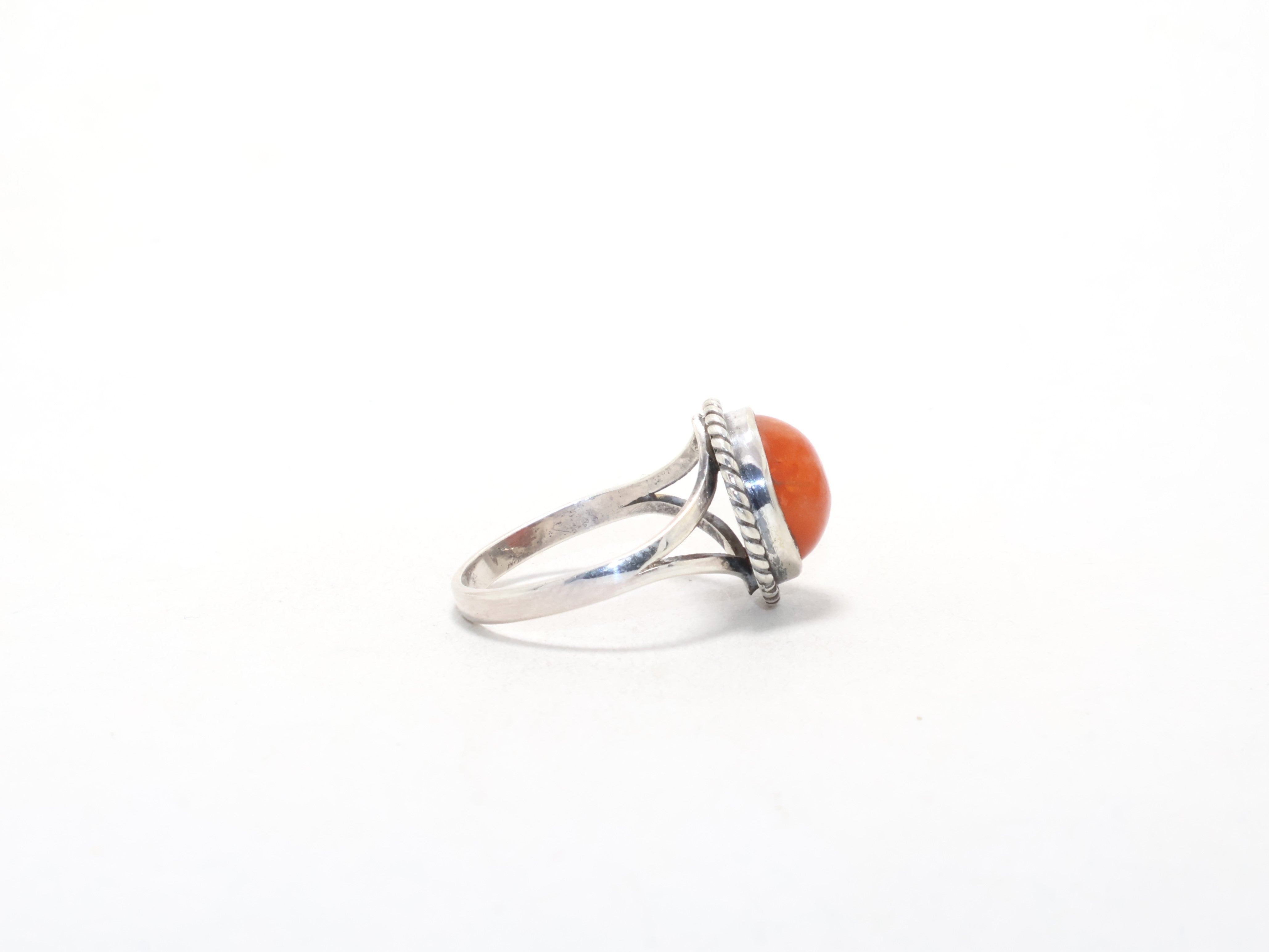 Handgemachter Karneol Edelsteinring August Geburtsstein Minimalistischer Ring Stapelring Boho Designer Ring