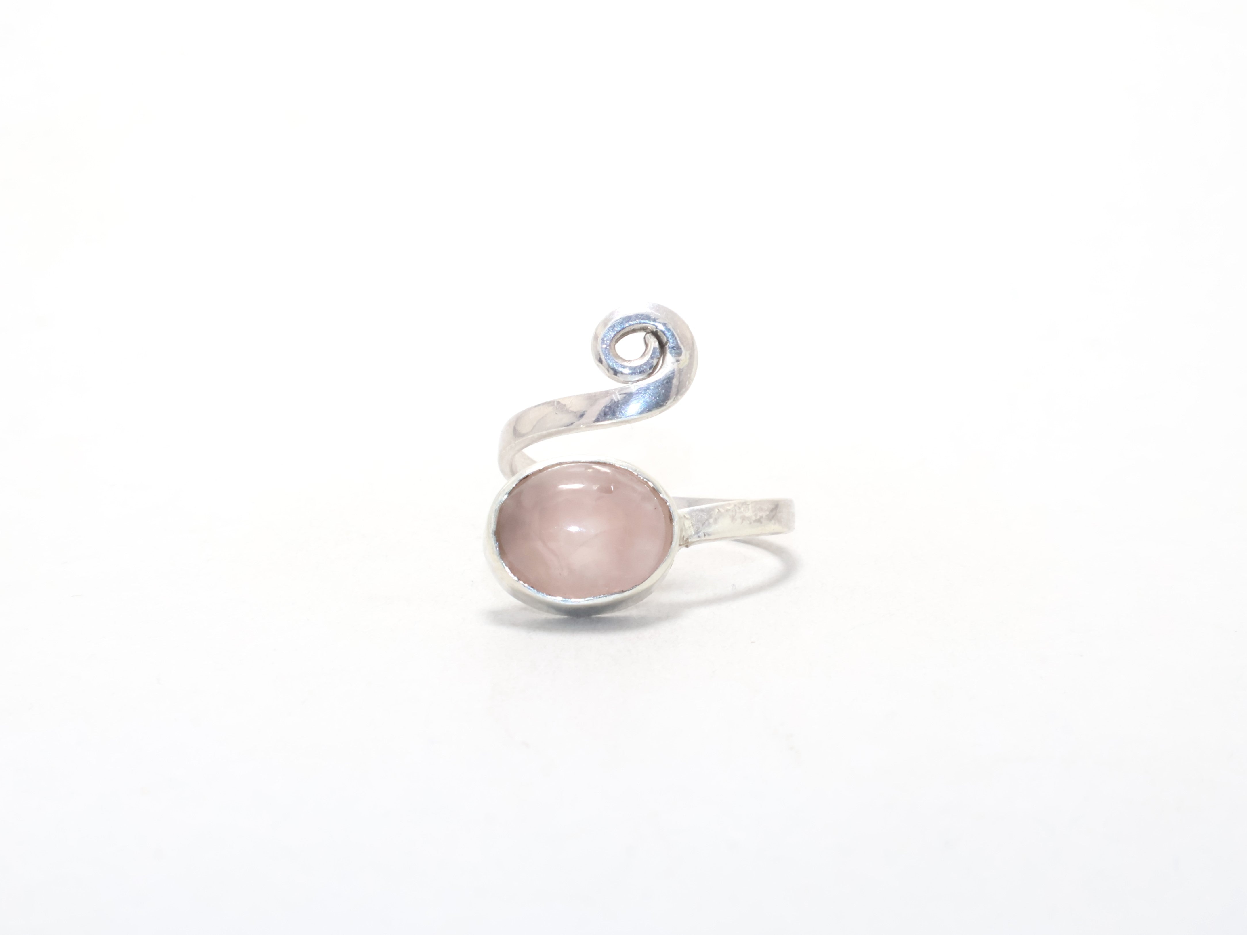 Handgemachter Ring Echter Rosenquarz Ring Verlobungsring Geburtssteinring Rosa Edelsteinring 925 Sterling Silber Ring