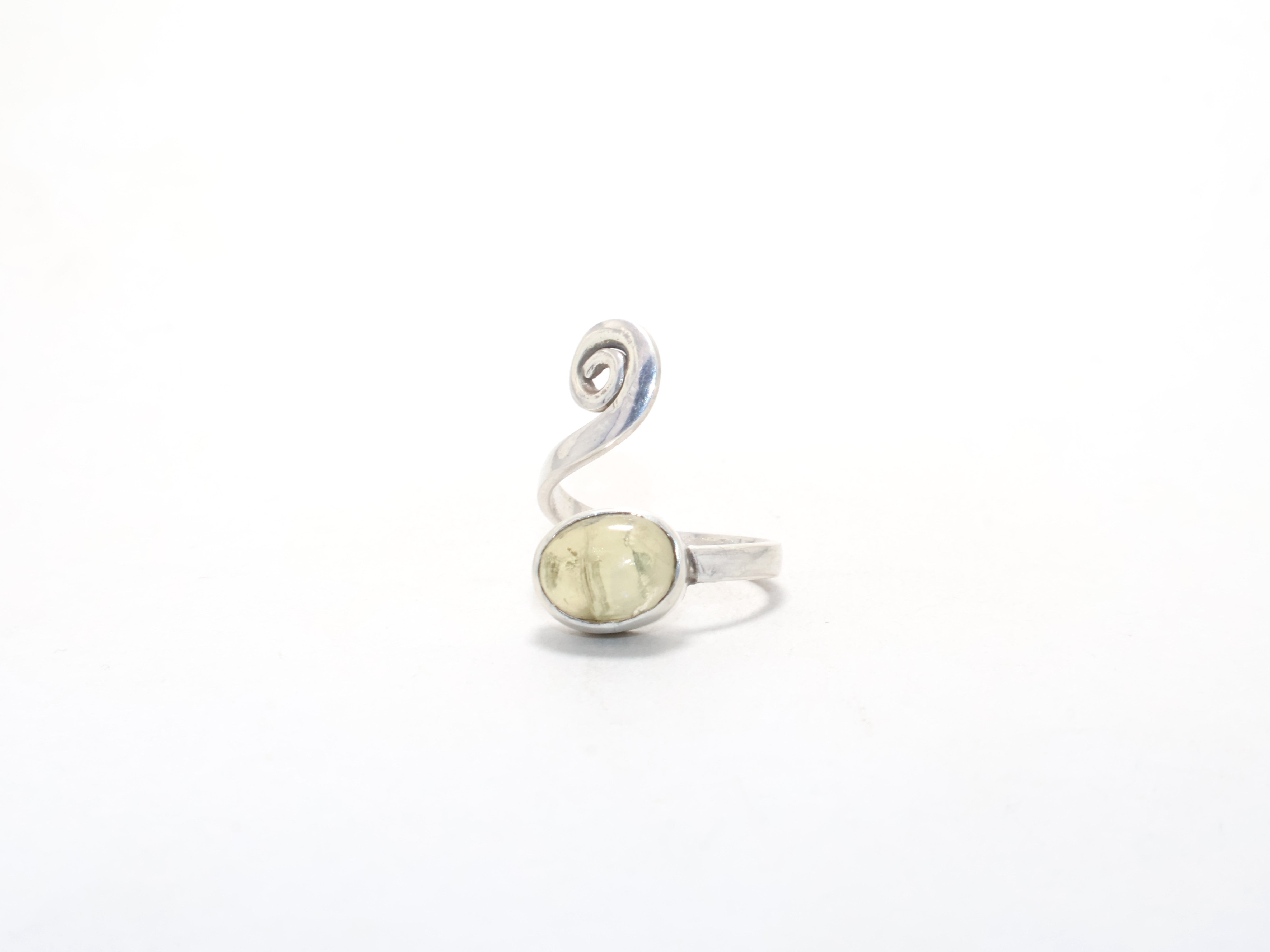 Zitronenquarz handgefertigter Ring Edelsteinring böhmischer zarter Ring Geschenk für jeden 925er Sterlingsilber Ring