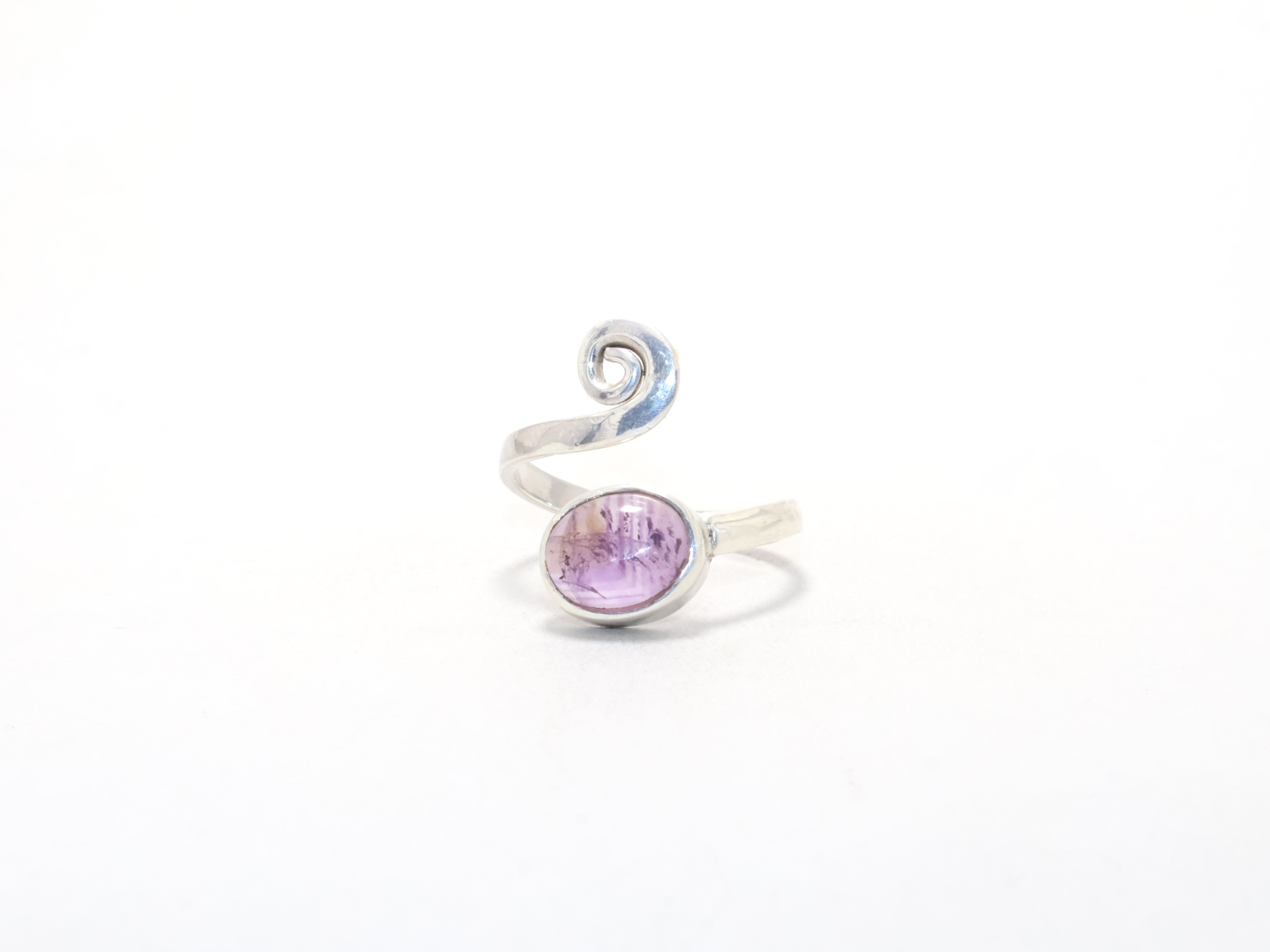 Verfijnde Amethist Paarse Steen Ring Handgemaakte Ring Februari Geboortesteen Ring Designer Ring Cadeau Voor Haar