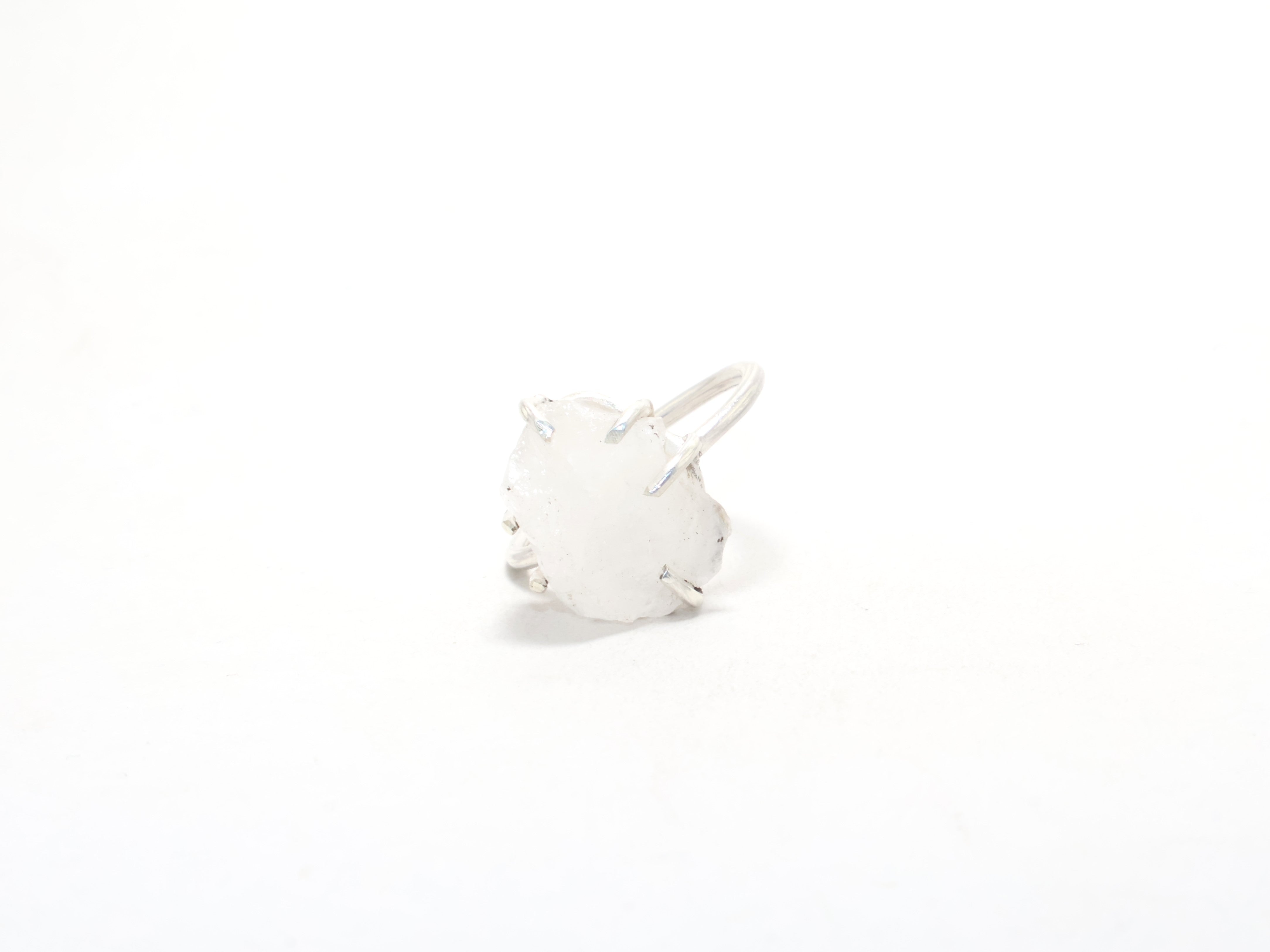 Kristallquarz Handgemachter Ring Zierlicher Ring Silberschmuck 925 Sterling Silber Edelsteinring
