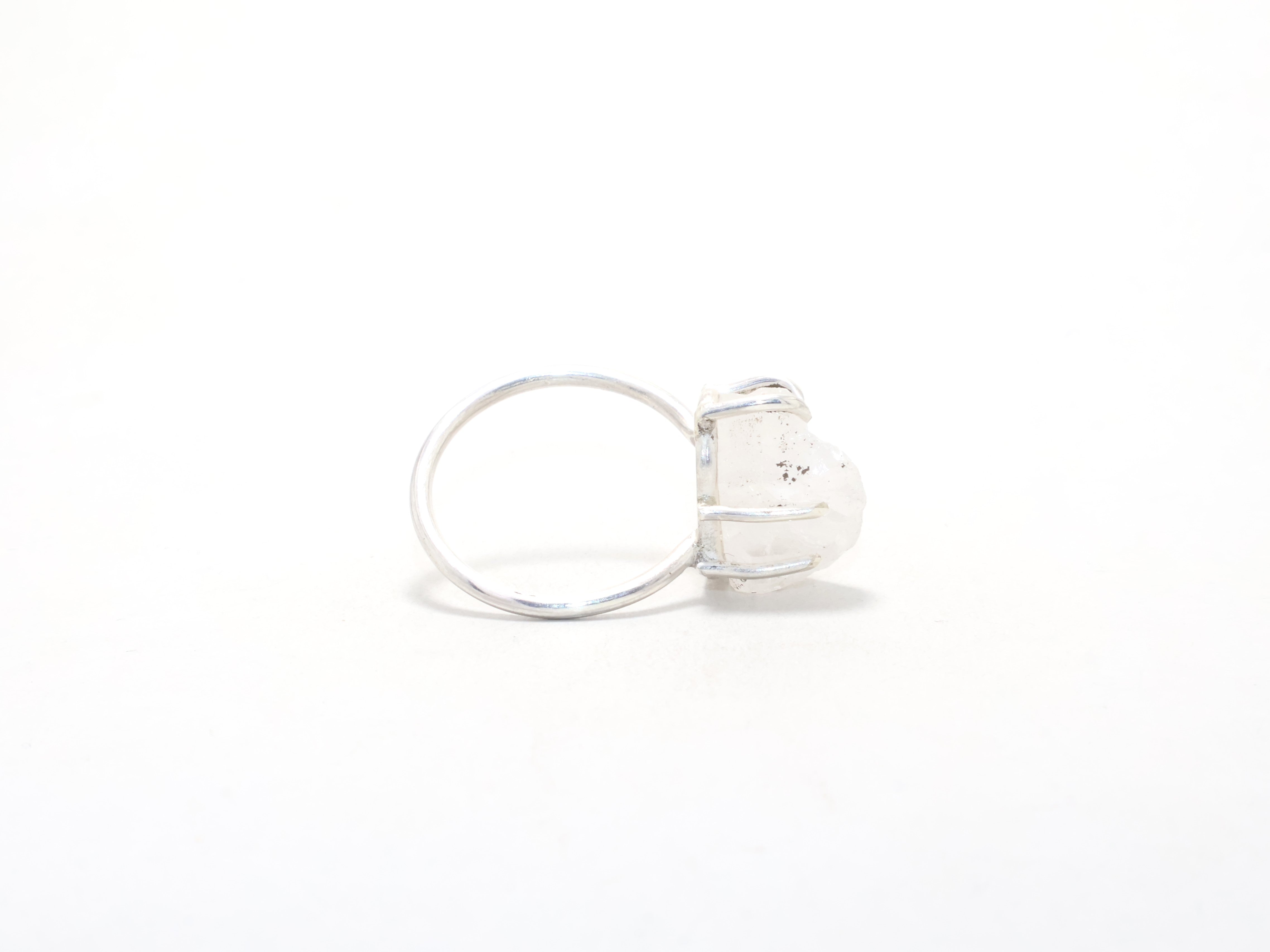Kristallquarz Handgemachter Ring Zierlicher Ring Silberschmuck 925 Sterling Silber Edelsteinring