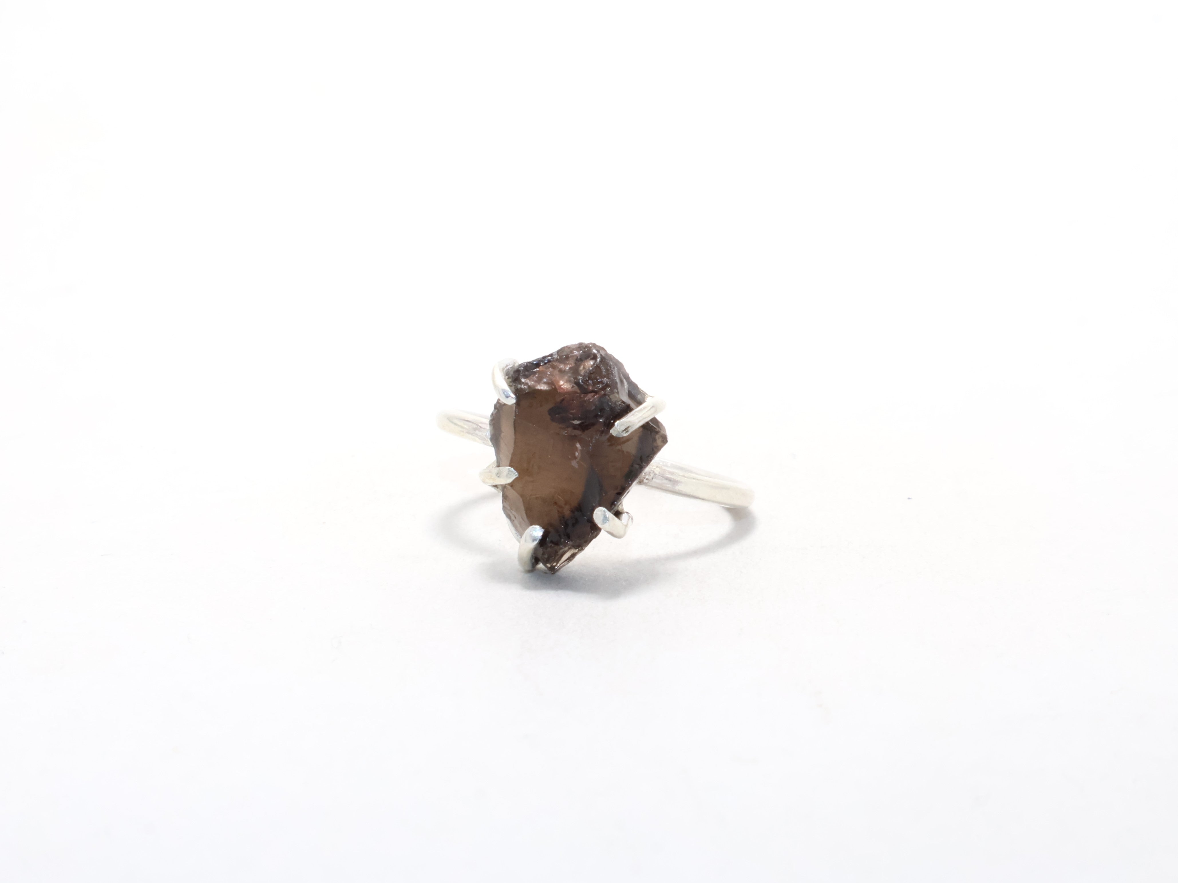 Silber Rauchquarz Ring Boho Kristallring Edelsteinring 925 Sterling Silber Geschenkartikel Verlobungsring
