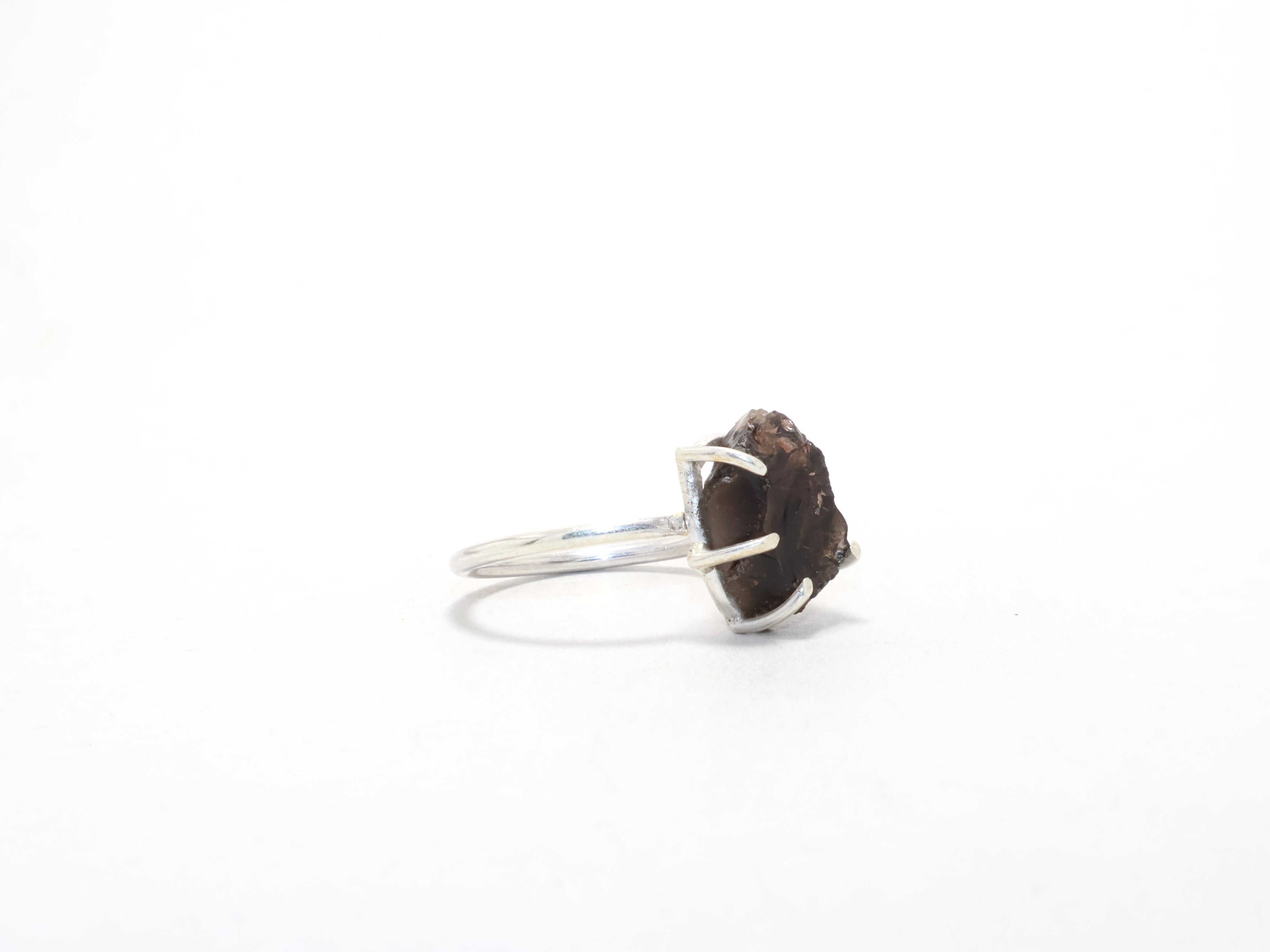 Silber Rauchquarz Ring Boho Kristallring Edelsteinring 925 Sterling Silber Geschenkartikel Verlobungsring