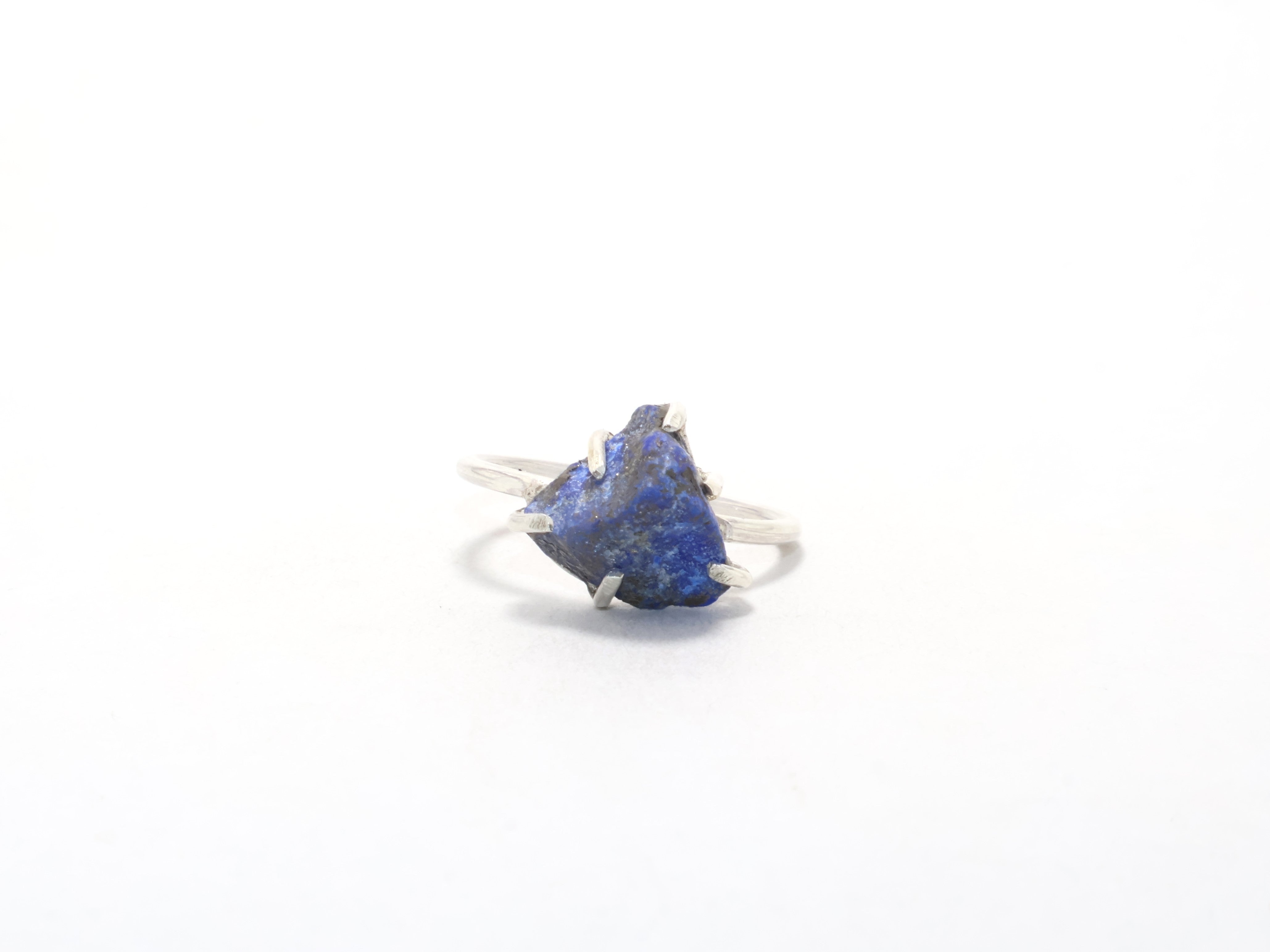 Handgemachter Lapislazuli Edelstein Ring September Geburtsstein Ring Verlobungsring Stapelring 925 Sterling Silber Designer Ring Minimalistischer Ring