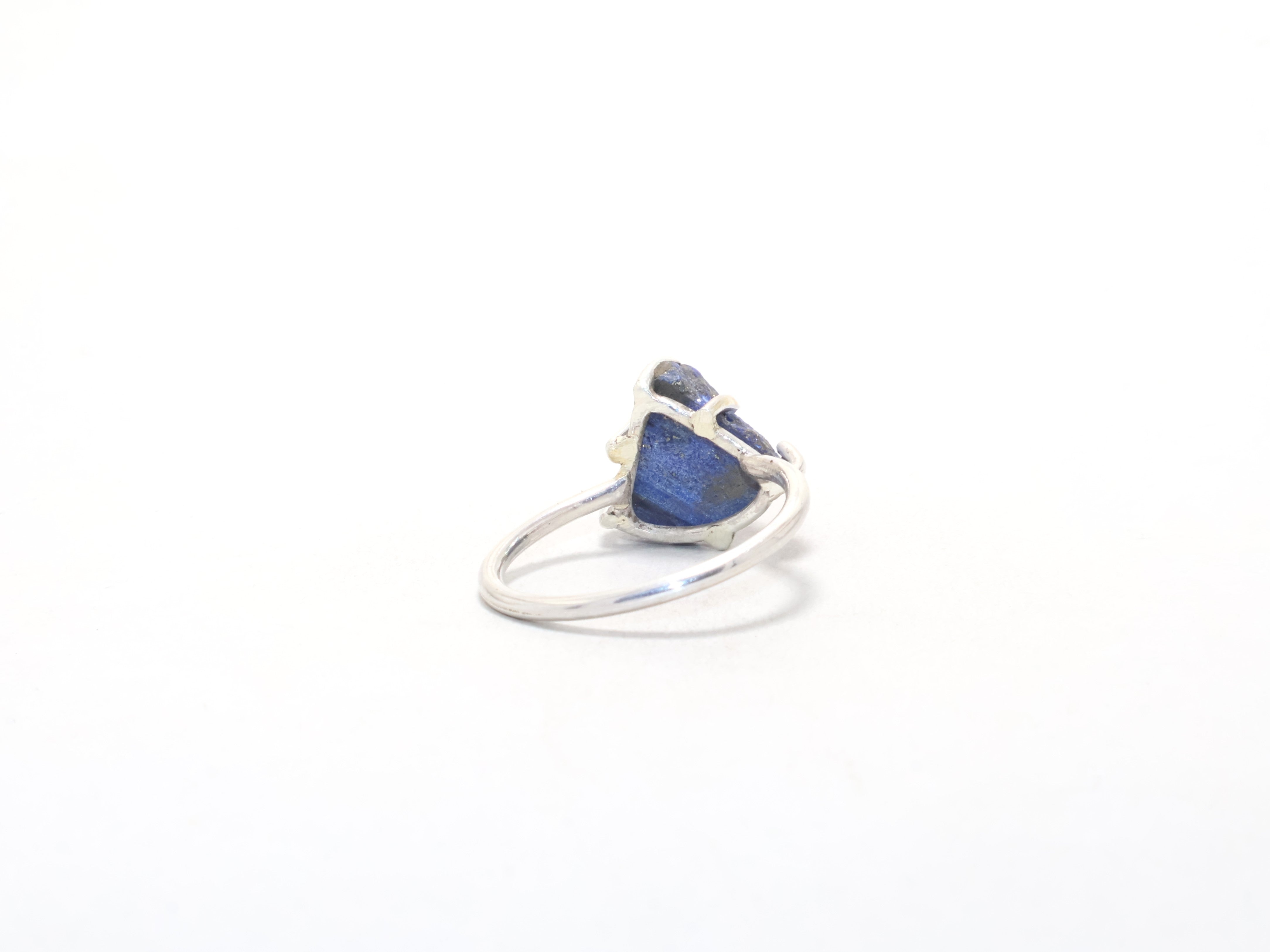 Handgemachter Lapislazuli Edelstein Ring September Geburtsstein Ring Verlobungsring Stapelring 925 Sterling Silber Designer Ring Minimalistischer Ring