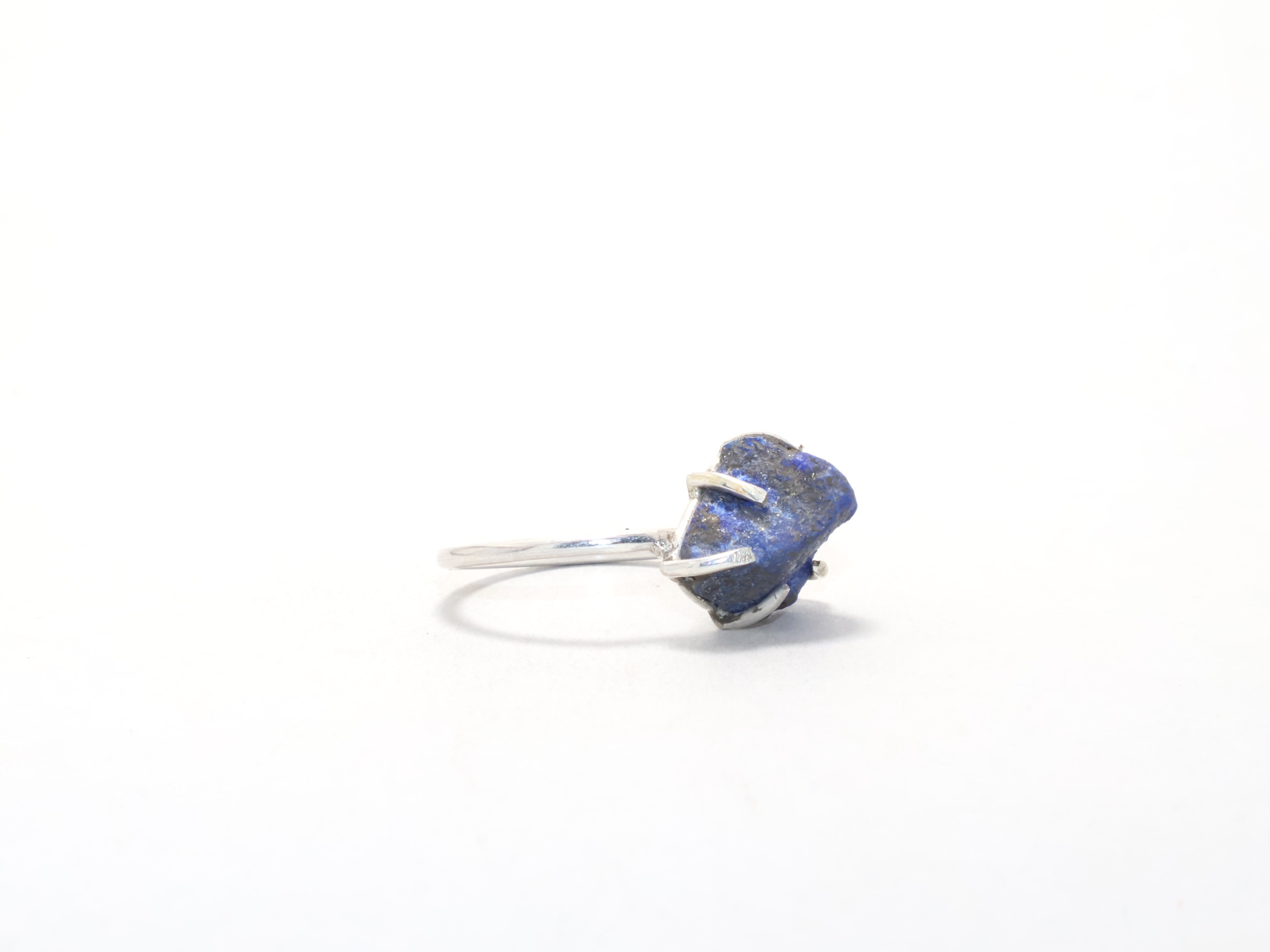 Handgemachter Lapislazuli Edelstein Ring September Geburtsstein Ring Verlobungsring Stapelring 925 Sterling Silber Designer Ring Minimalistischer Ring