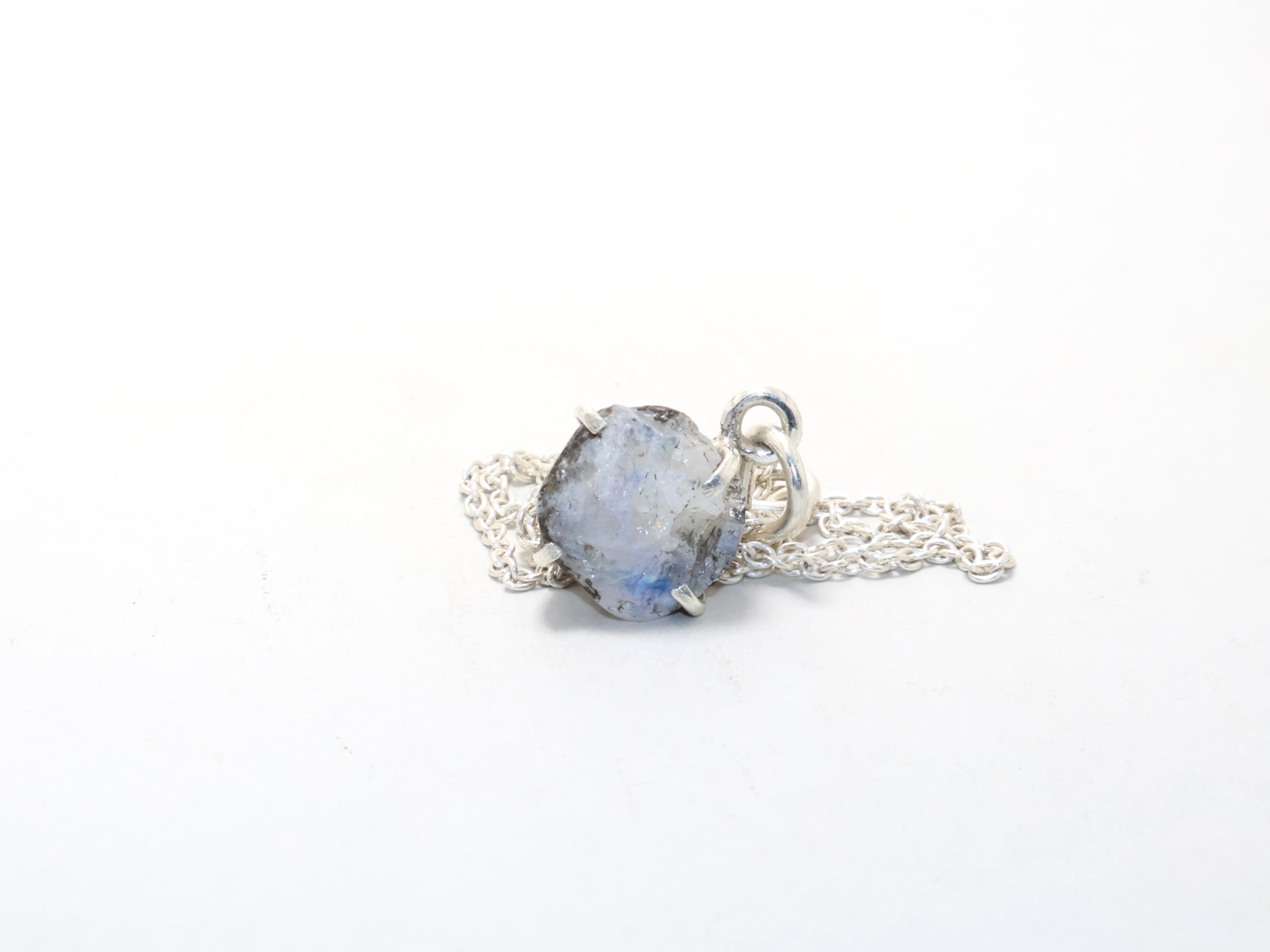 Ruwe Maansteen Ketting Maansteen Hanger Ketting Juni Geboortesteen Ketting Echte Edelsteen Sieraden Cadeau Voor Haar 925 Sterling Zilver