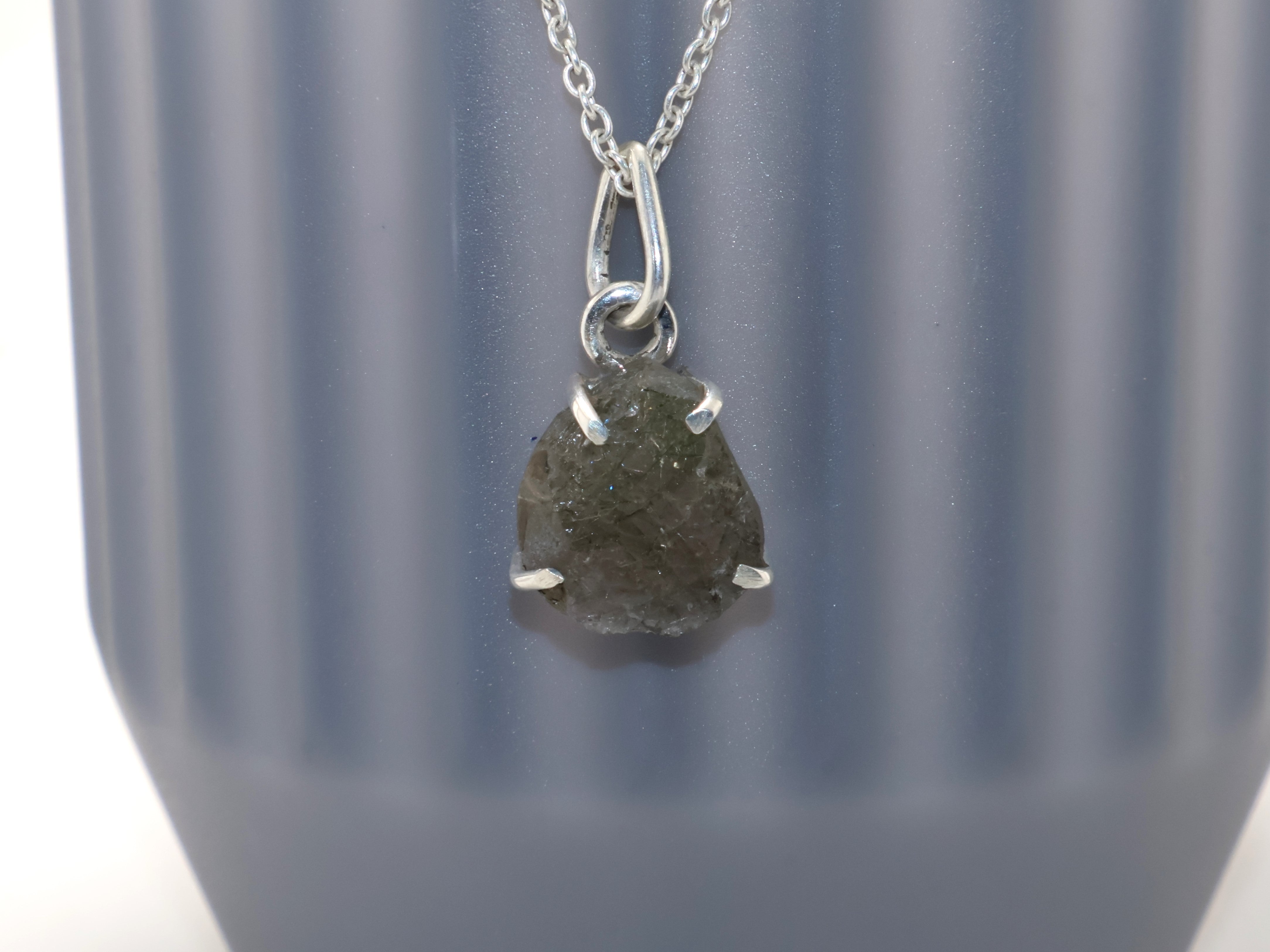 Black Rutile Silver Necklace Black Gemstone Jewelry Handmade Necklace Necklace Boho Gift Idea Birthday Gift Pendent Jewelry