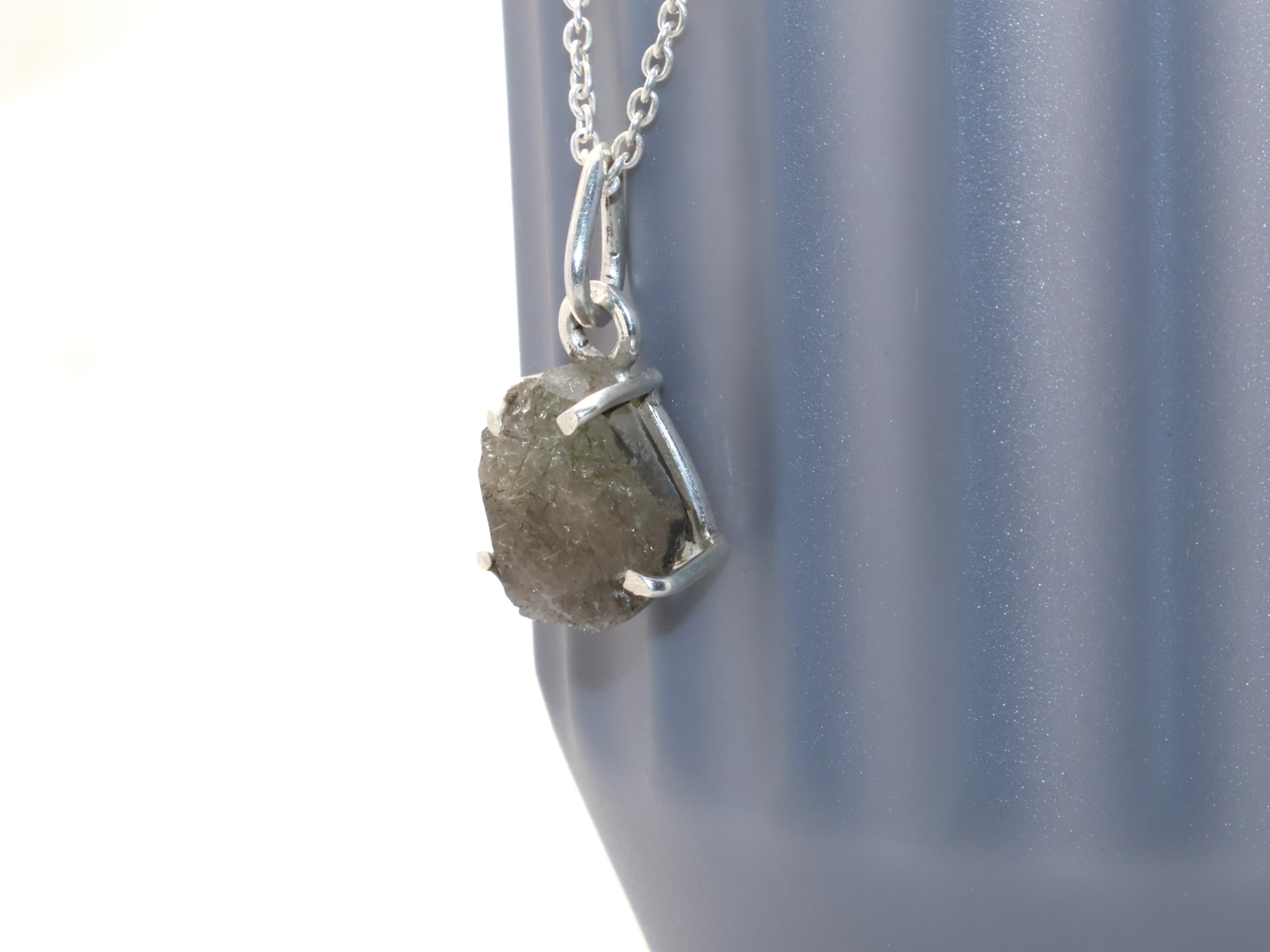 Black Rutile Silver Necklace Black Gemstone Jewelry Handmade Necklace Necklace Boho Gift Idea Birthday Gift Pendent Jewelry